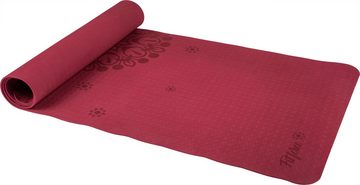 Fitforce Yogamatte Fitforce Design Yogamatte Fitnessmatte Gymnastikmatte rot, robust, rutschfest