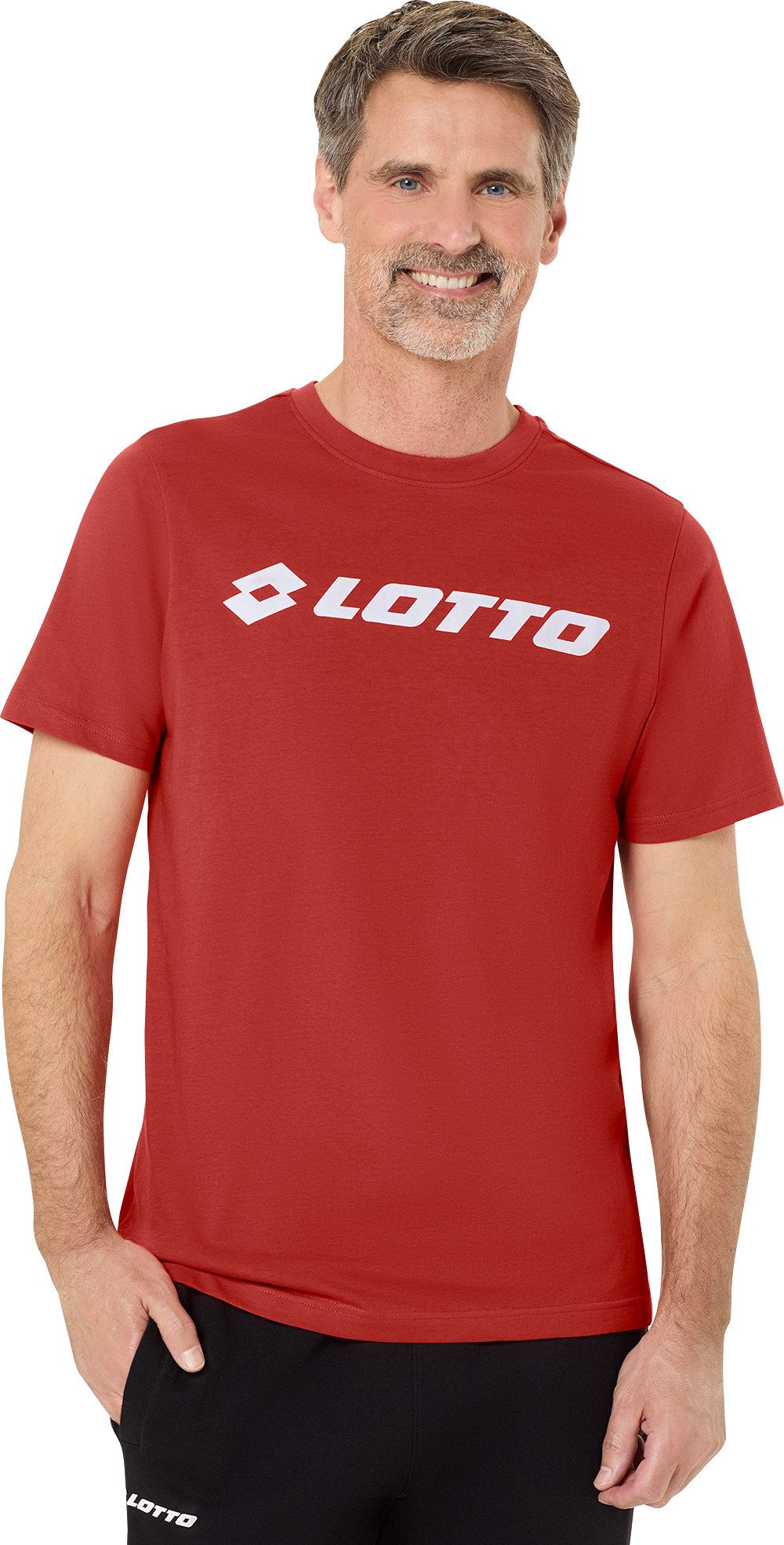 Lotto Kurzarmshirt Atmungsaktiv, pflegeleicht und formstabil aus 100% Baumwolle