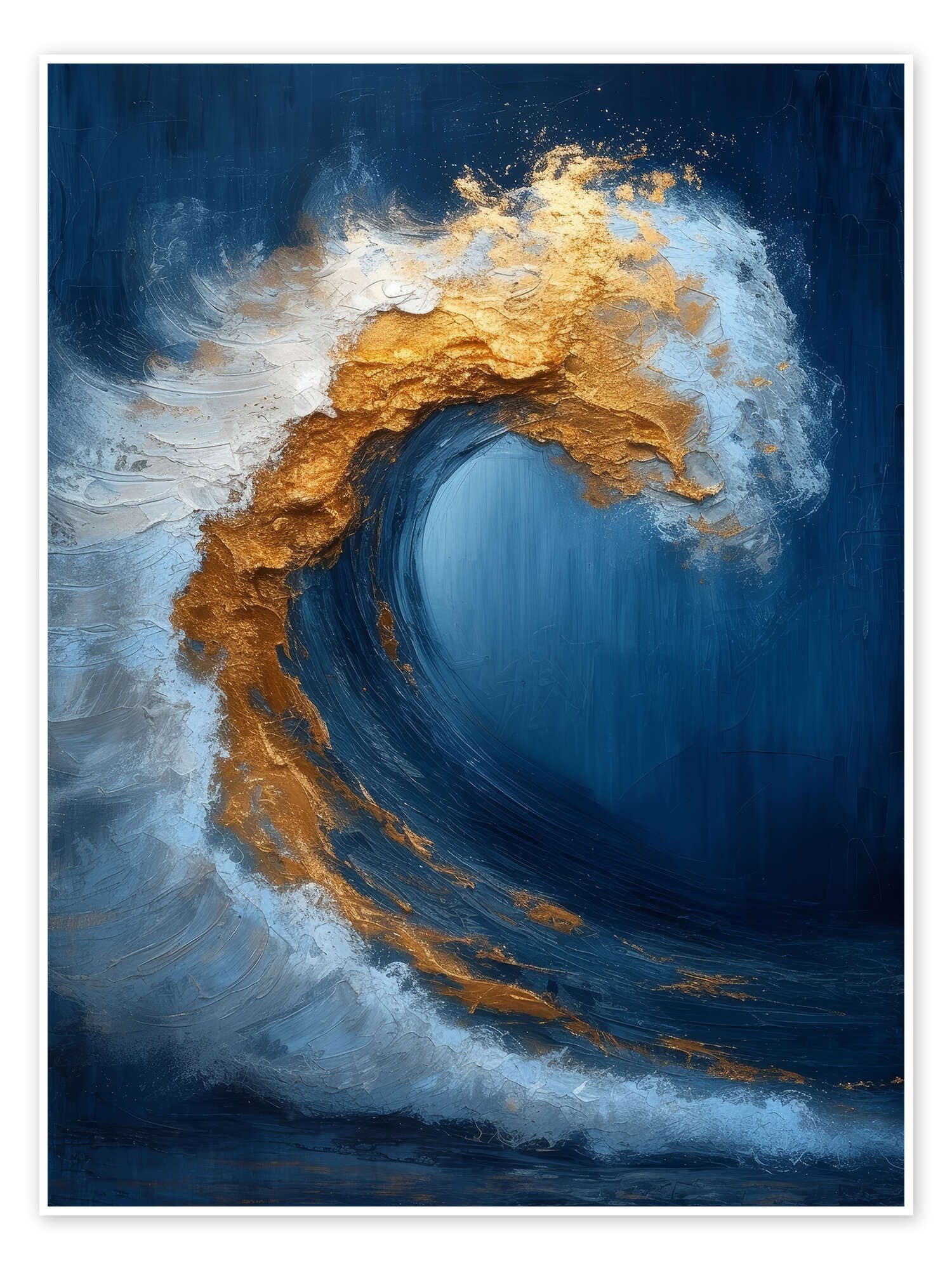 Posterlounge Wandbild Goldene Welle I, DejaReve, erhältlich als Poster, Leinwandbild, Wandsticker oder Acrylglasbild