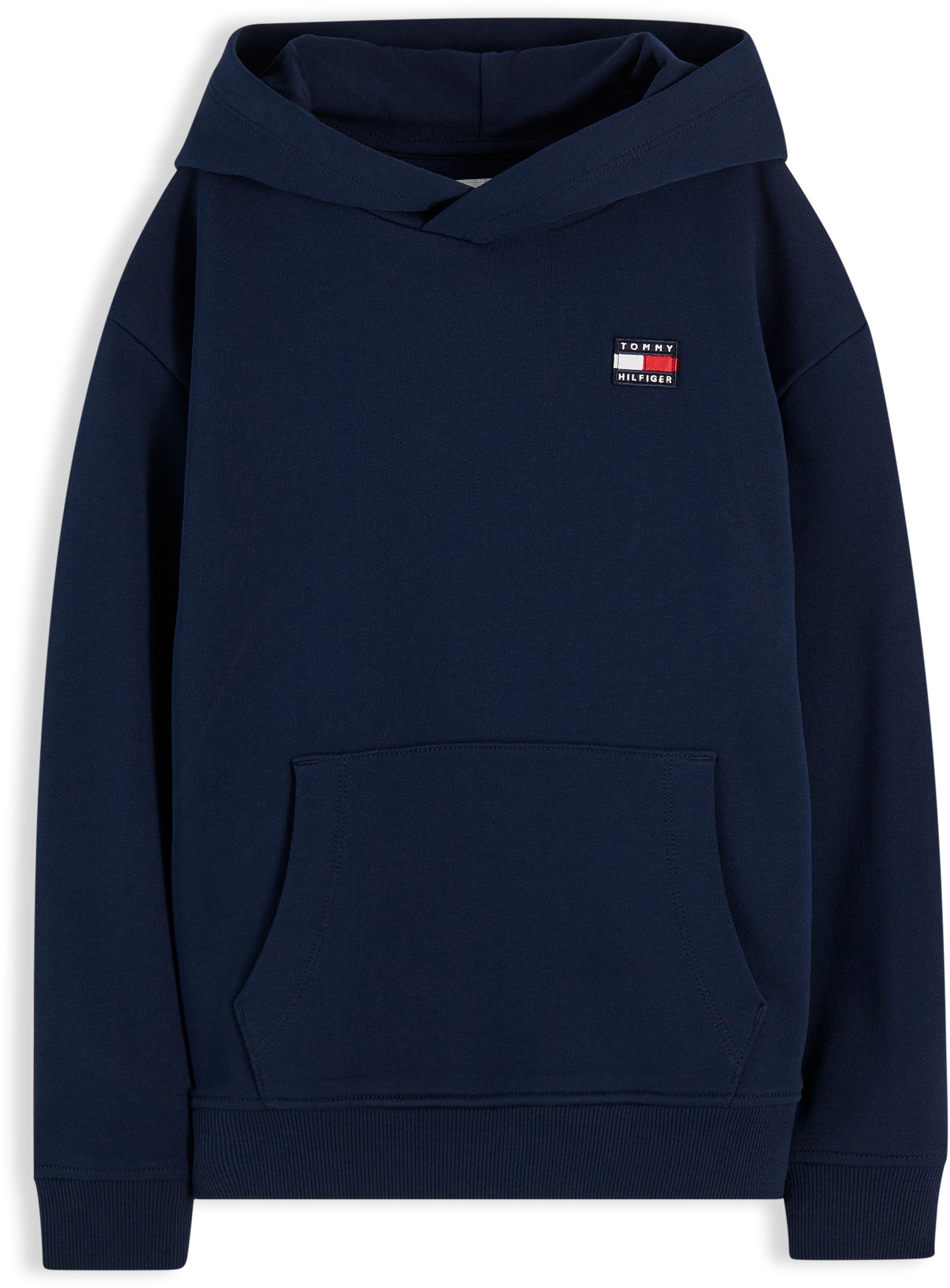 Tommy Hilfiger Kapuzensweatshirt Kängurutasche, reine Baumwolle, Kinder bis 16 Jahre