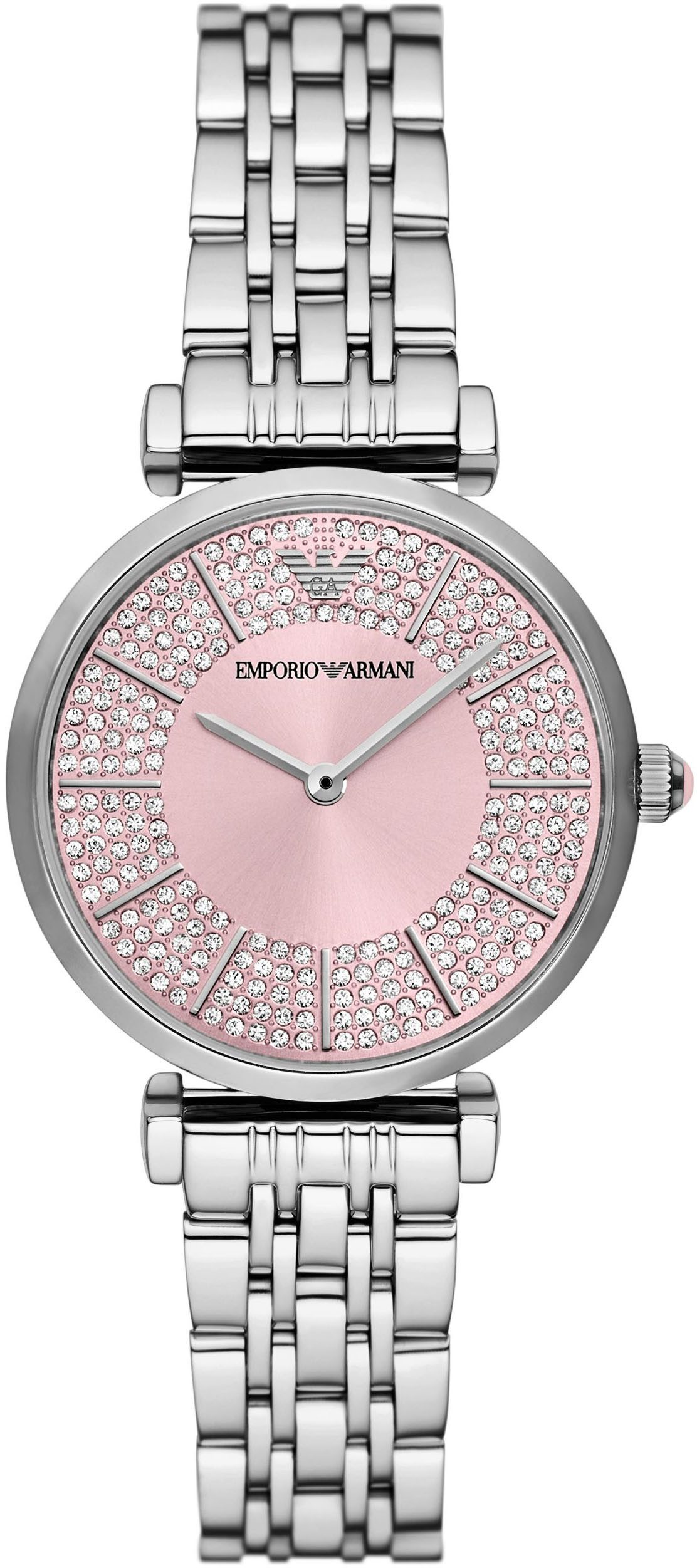 Emporio Armani Quarzuhr AR11686, Armbanduhr, Damenuhr, Edelstahlarmband, an günstig online kaufen