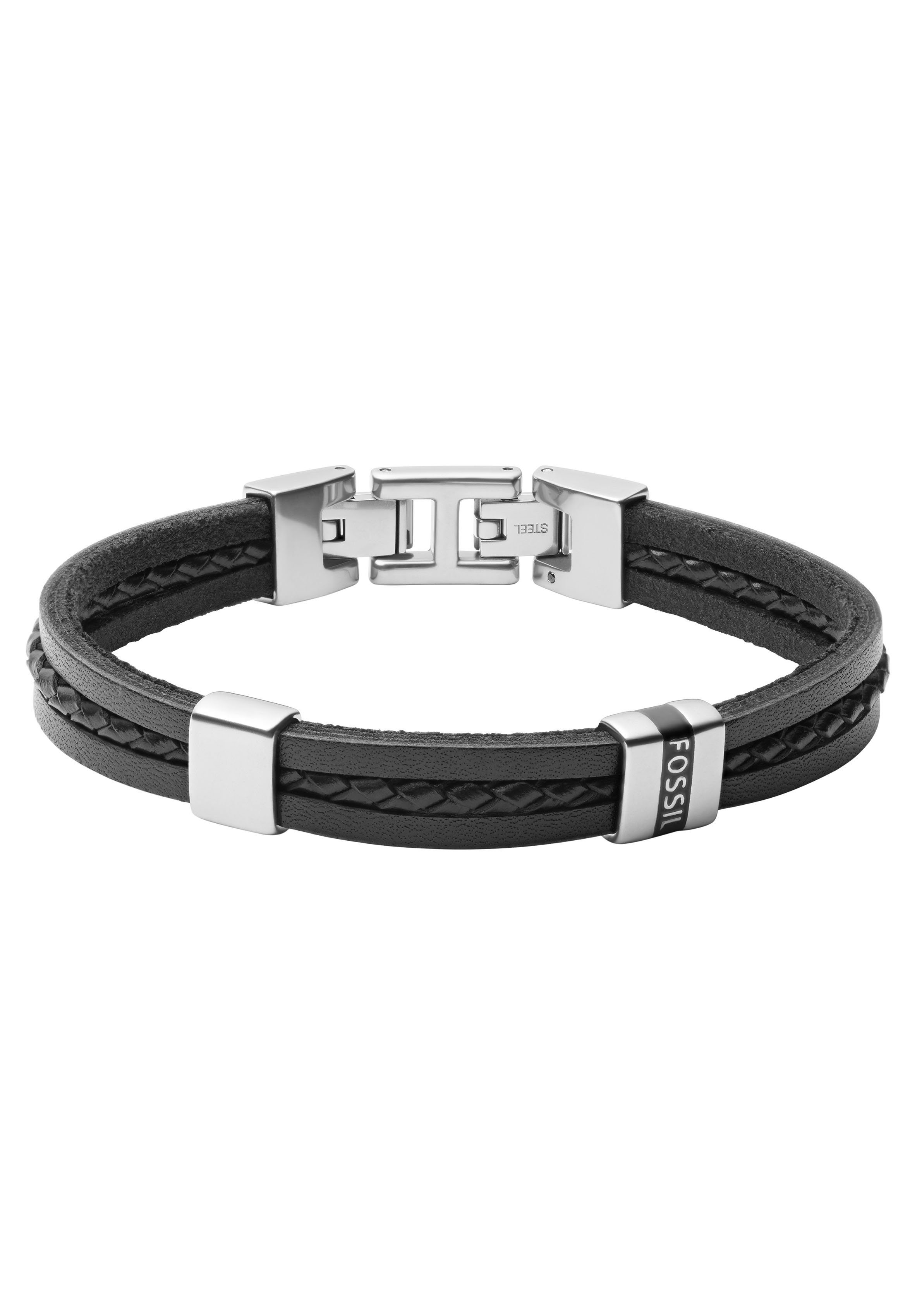 Fossil Armband Schmuck Geschenk Edelstahl Leder VINTAGE CASUAL