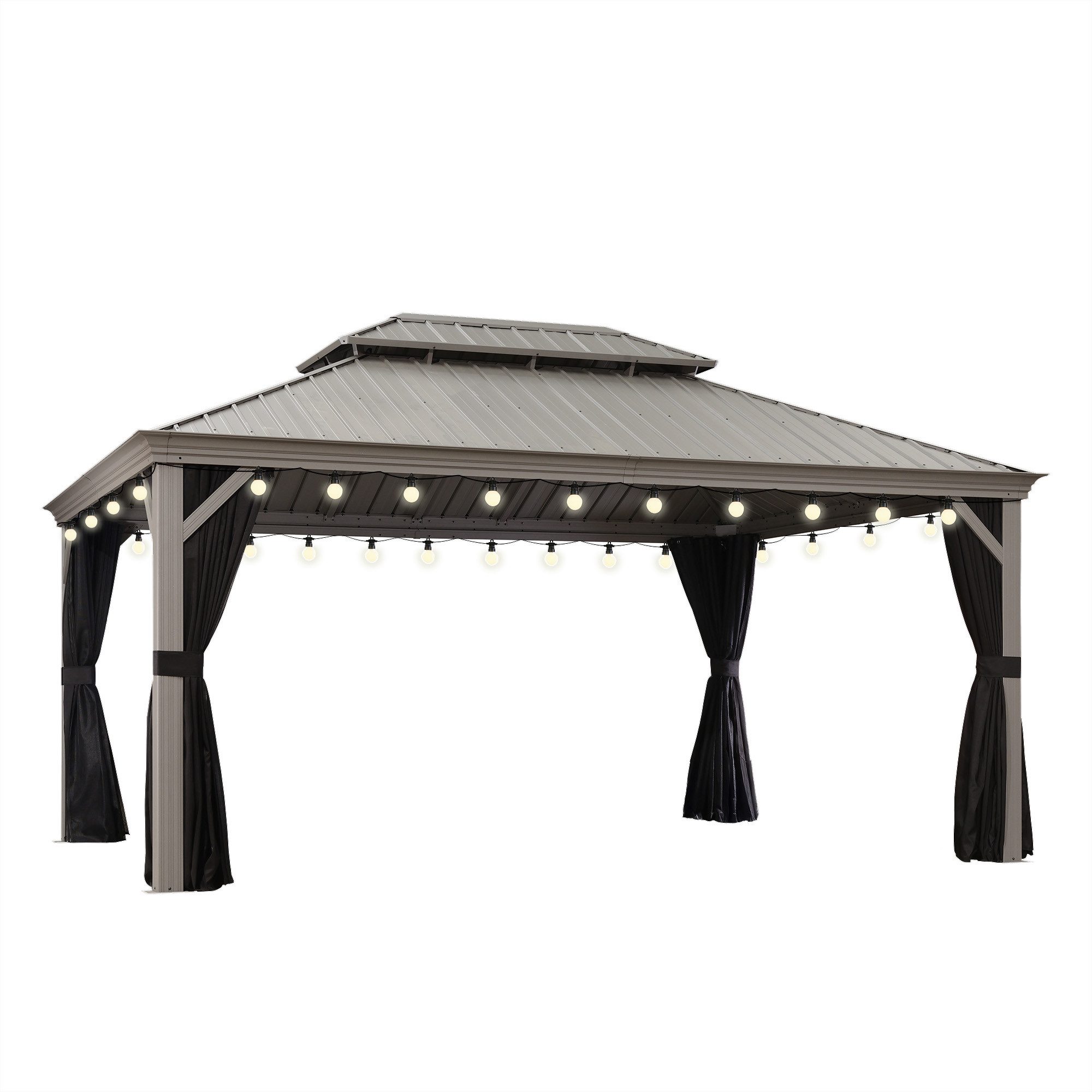 PURPLE LEAF Pavillon Hardtop Aluminium Gazebo günstig online kaufen