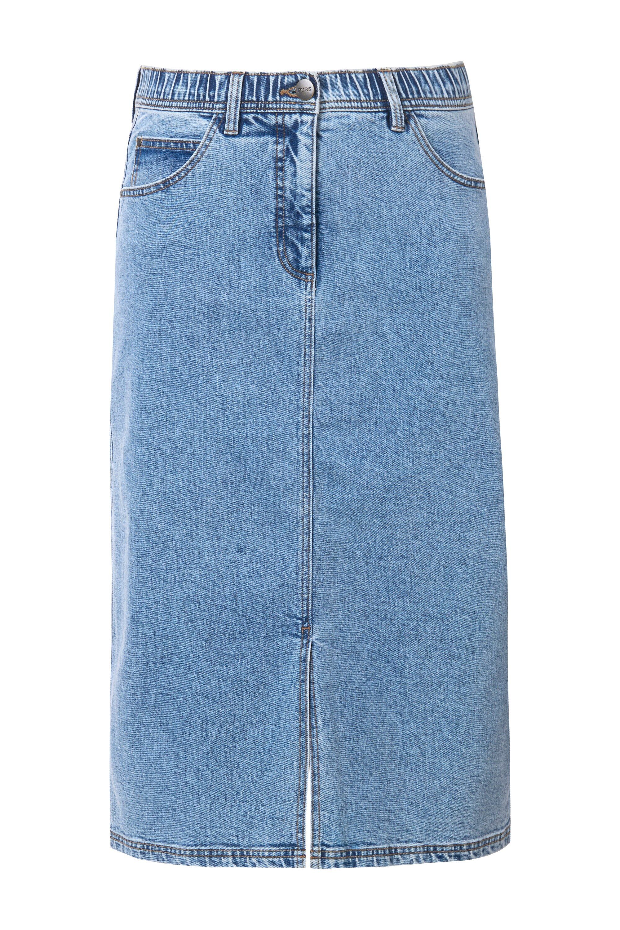 Ulla Popken Jeansrock Jeansrock Komfortbund 5-Pocket-Schnitt günstig online kaufen