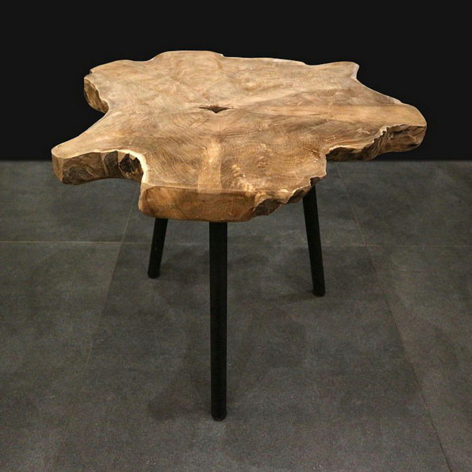 ein jeder Naturholz Collection Tisch Koopman Unikat H&S Dreibein J280, Beistelltisch
