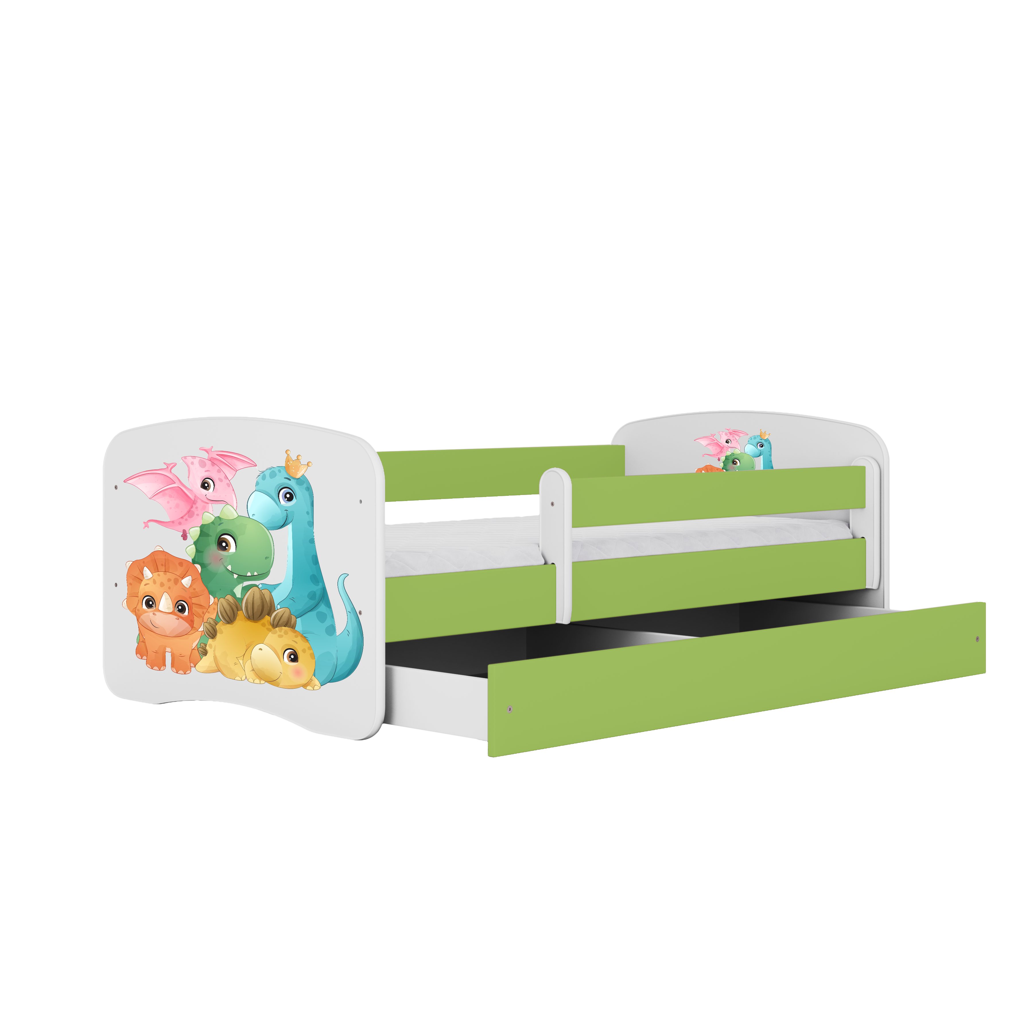 Raumhirsch Furniture Kinderbett 70x140, 80x160, 80x180 cm - Komplettset mit Schublade (Bett für Mädchen, Einzelbett Kinder 2–12, mit Rausfallschutz & Lattenrost), verschiedene Farben & Designs