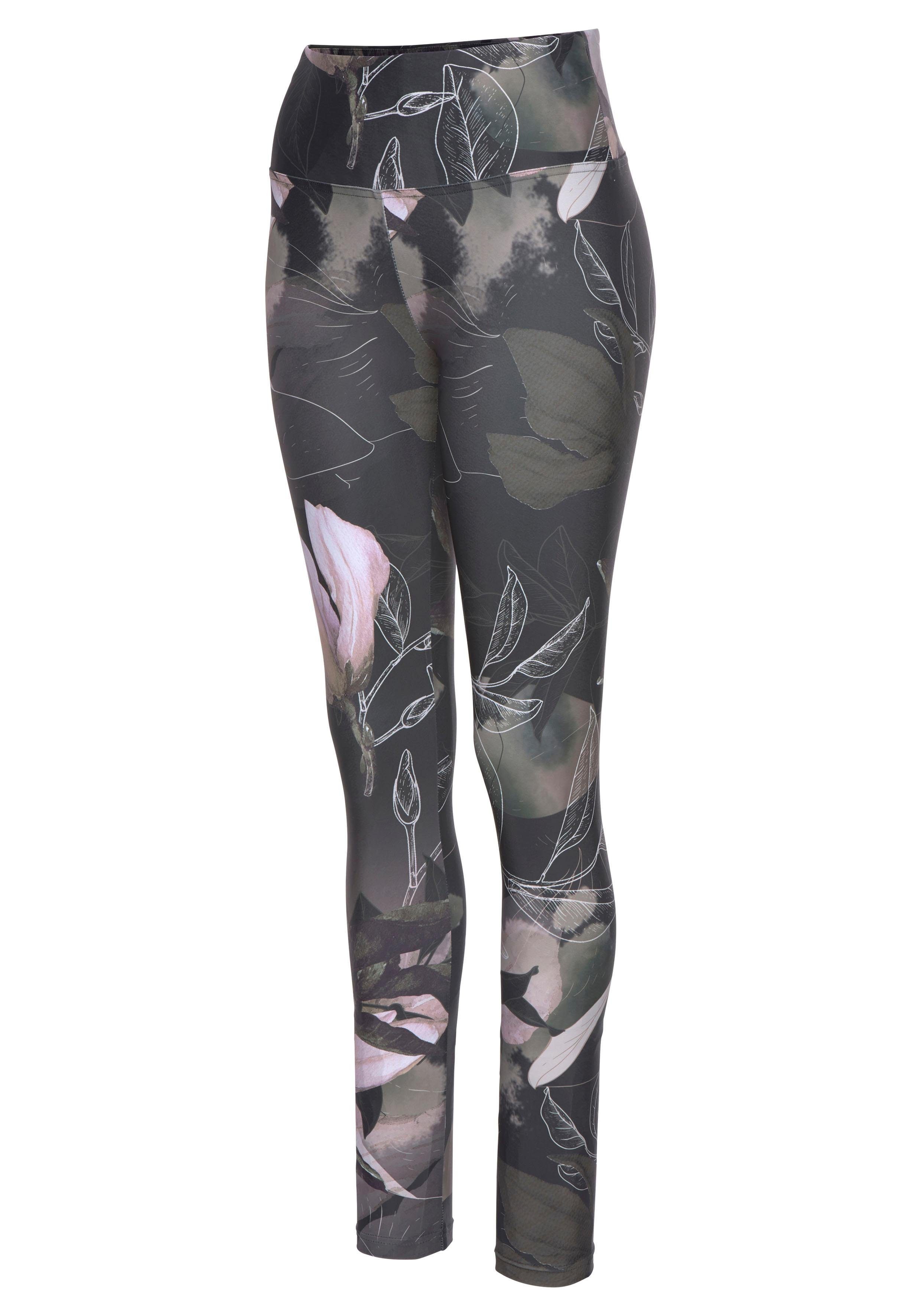 LASCANA ACTIVE Leggings Tropical mit abstraktem Blumenprint, Loungewear