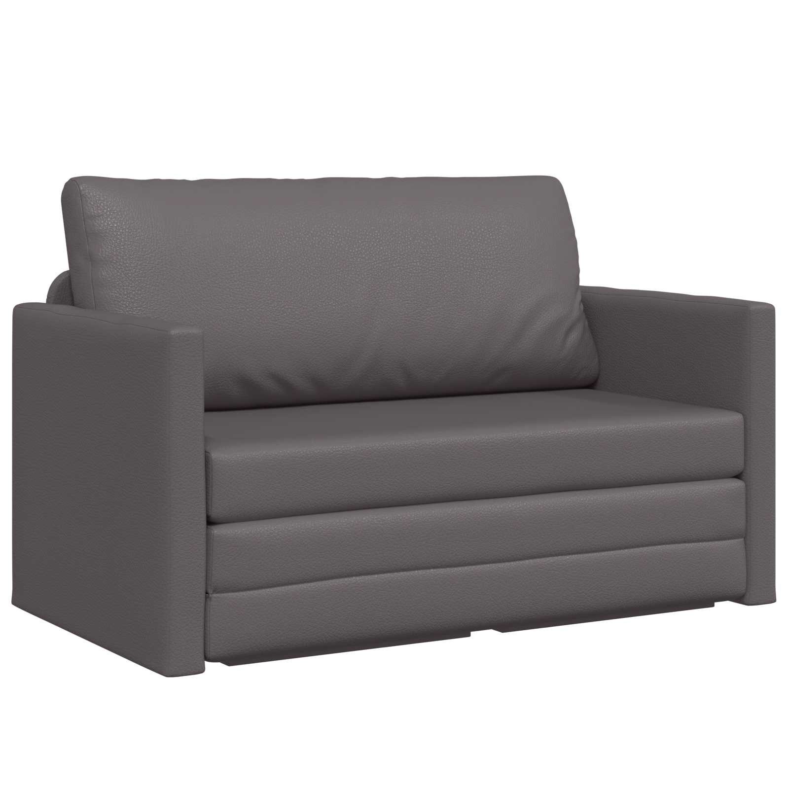vidaXL Sofa Schlafsofa Grau 124 x 71 x 78 cm Kunstleder, 1 Teile