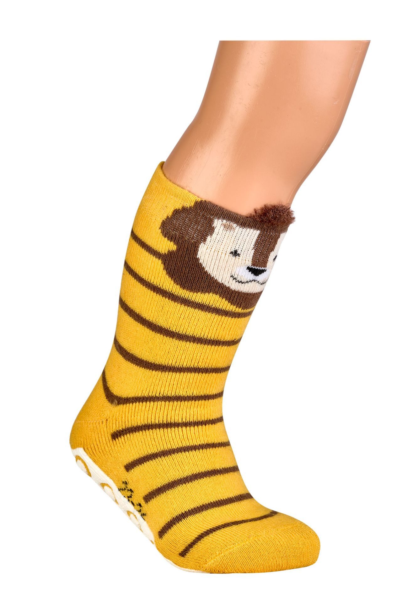 FussFreunde ABS-Socken 2 Paar Kinder Sockenschuhe "Baby-Tiere" vollgummierte Antirutsch-Sohle