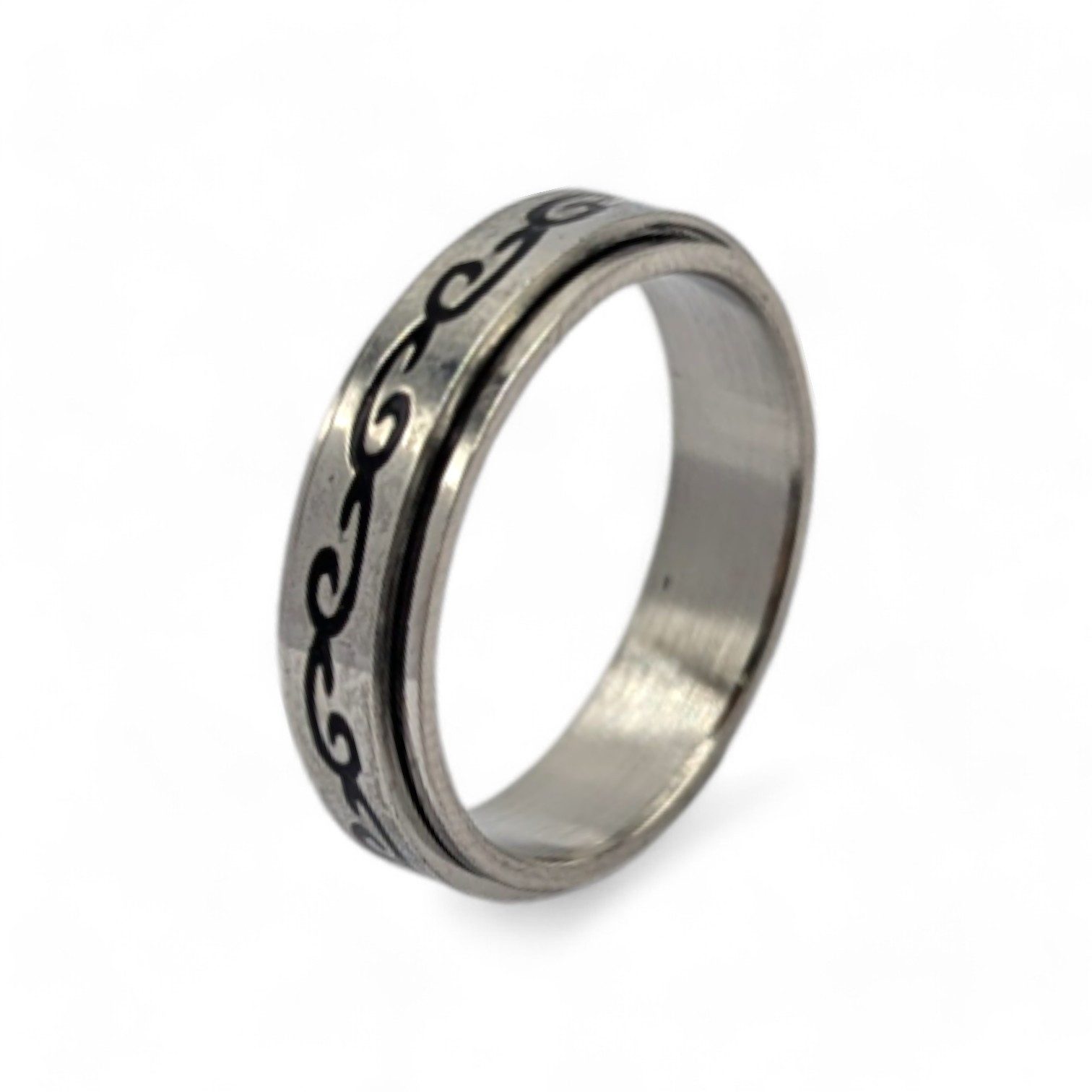 Eyecatcher Fingerring Anti Stress Fidget Ring drehbar Tribal Muster modern günstig online kaufen