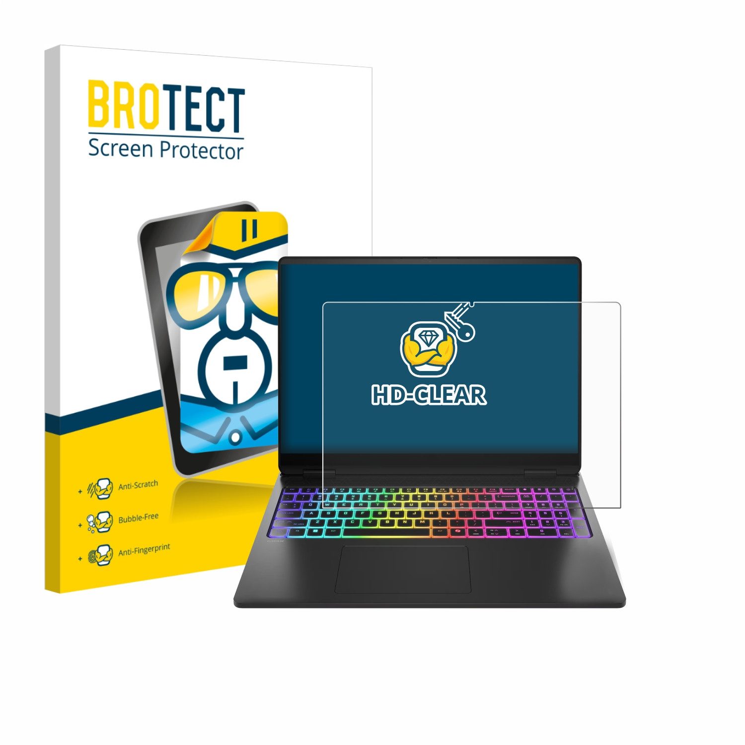 BROTECT Displayschutzfolie Schutzfolie für HP Omen Max 16, Displayschutz Schutz Folie Klar Transparent