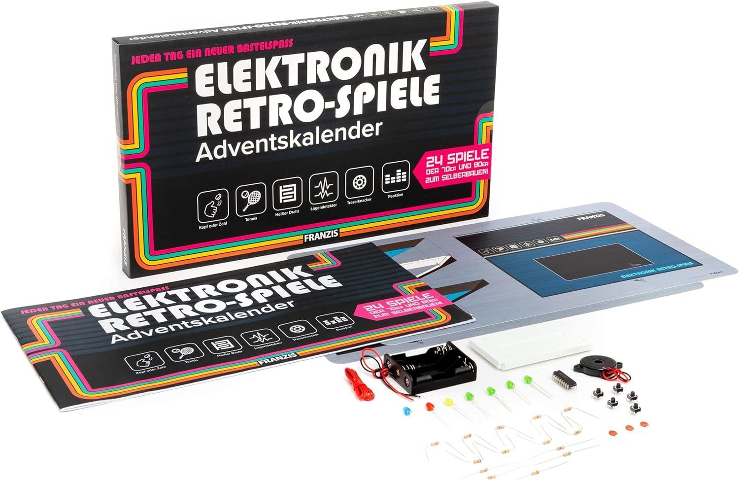 Franzis Spielzeug-Adventskalender Elektronik Retro-Spiele Adventskalender