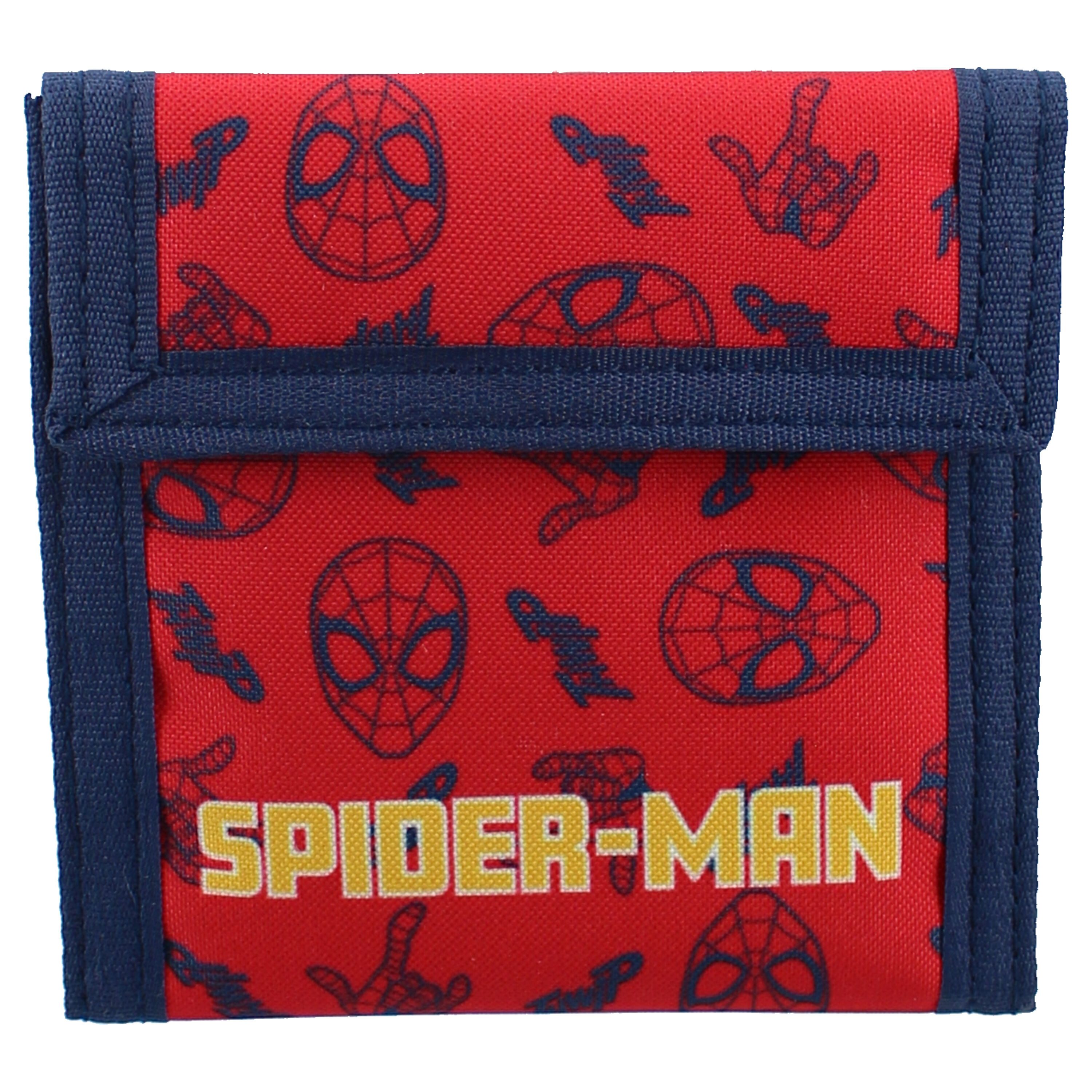 Spiderman Brieftasche Web Warriors Kinder Geldbörse Portemonnaie mit Klettverschluss 10 cm