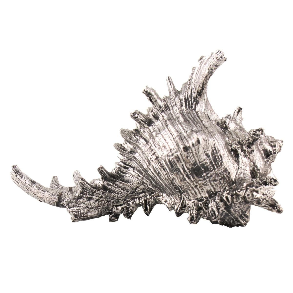 Dekofigur 440s Stachel-Schnecke Antik-Silber-Look