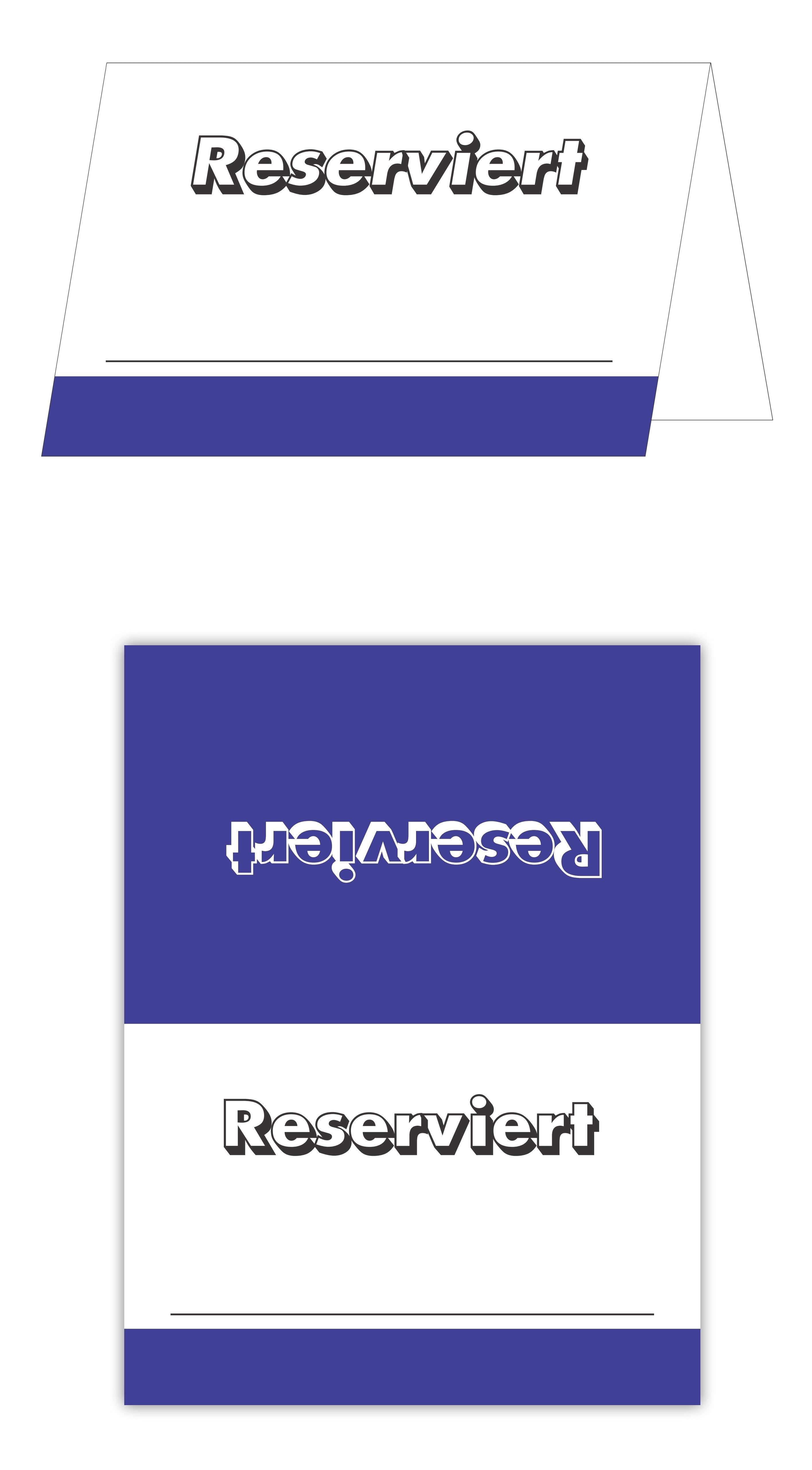 LYSCO Visitenkarten Tischkarten Reservierung Platzhalter in rot,blau,grün,schwarz-faltbar, Tischaufsteller Reserviert Party Tischdekoration Planung Platzkarten