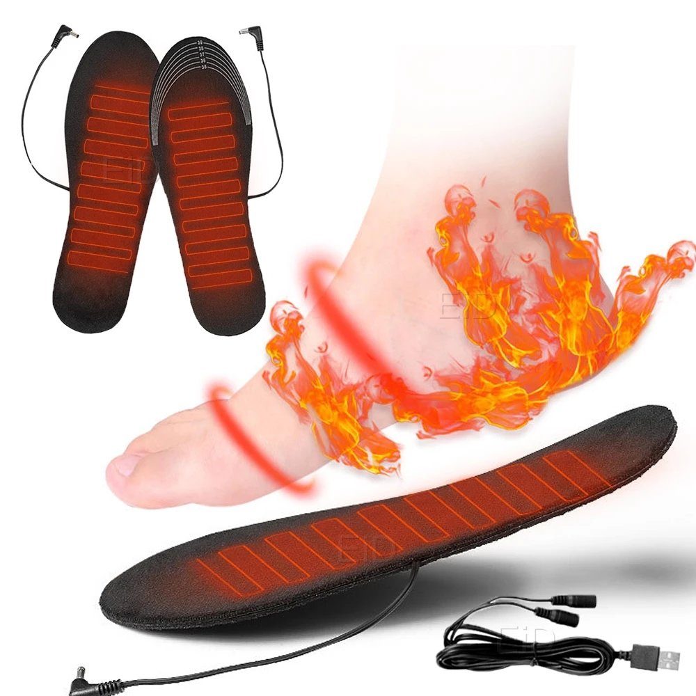 BlingBin Fußpolster USB Beheizbare Einlegesohlen Schuheinlagen Heizsohlen  Shoes Pads