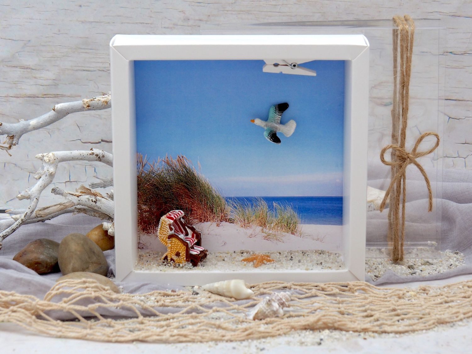 ZauberDeko Geschenkbox Geldgeschenk Nordsee Ostsee Strandkorb günstig online kaufen