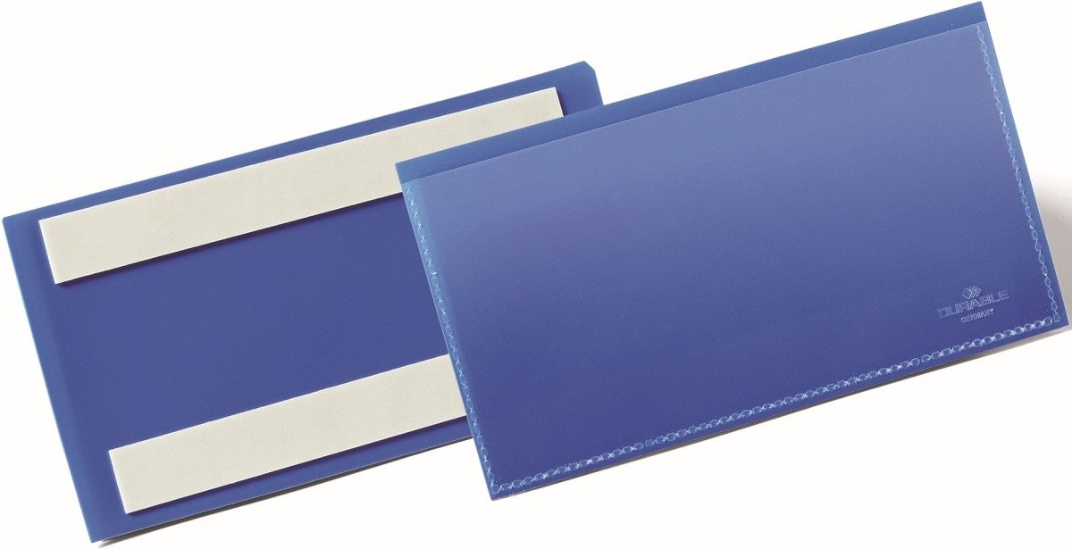 Fächermappe Etikettentaschen selbstklebend 150x67mm blau VE=50 Stück