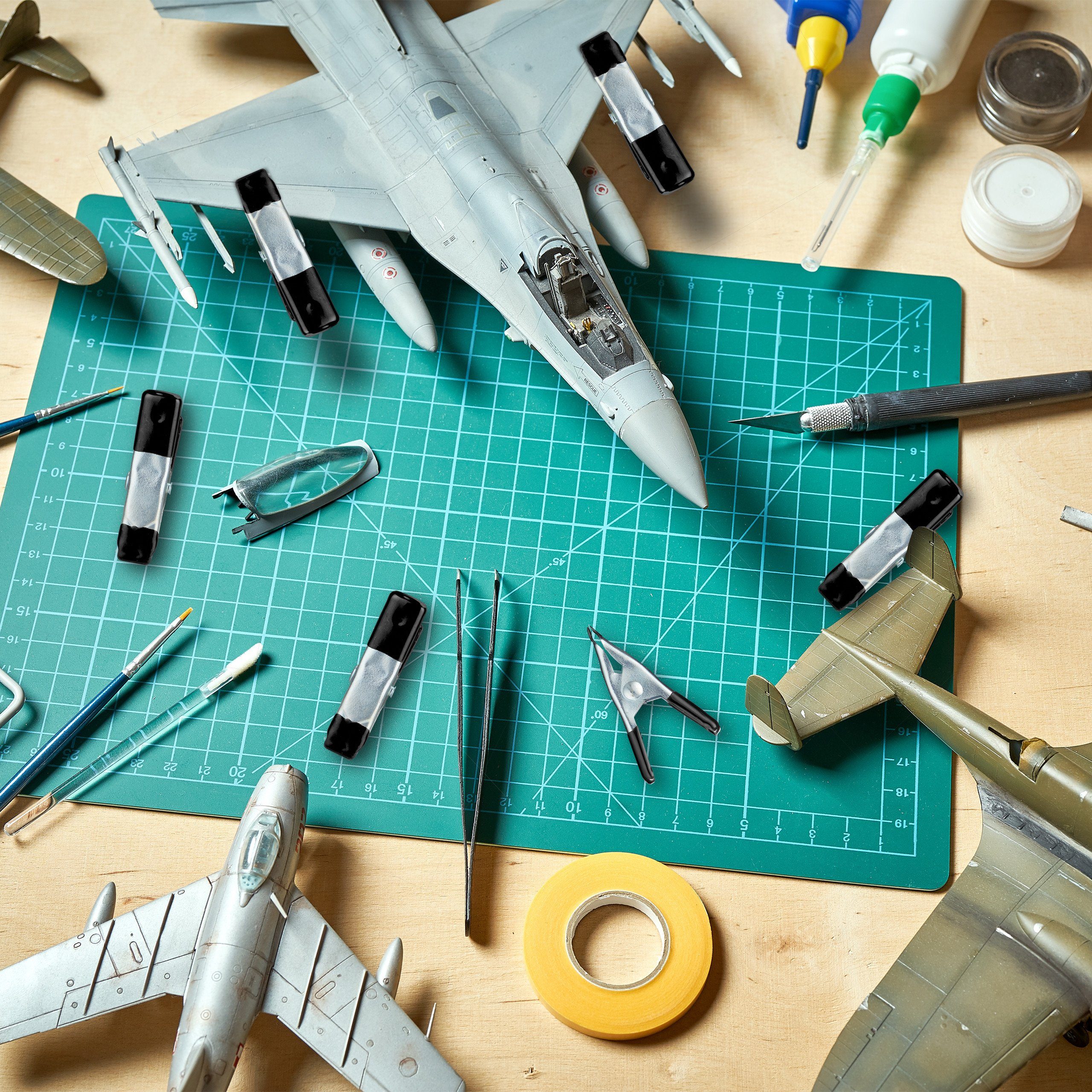 relaxdays Klemmen im 36er Set, schwarz