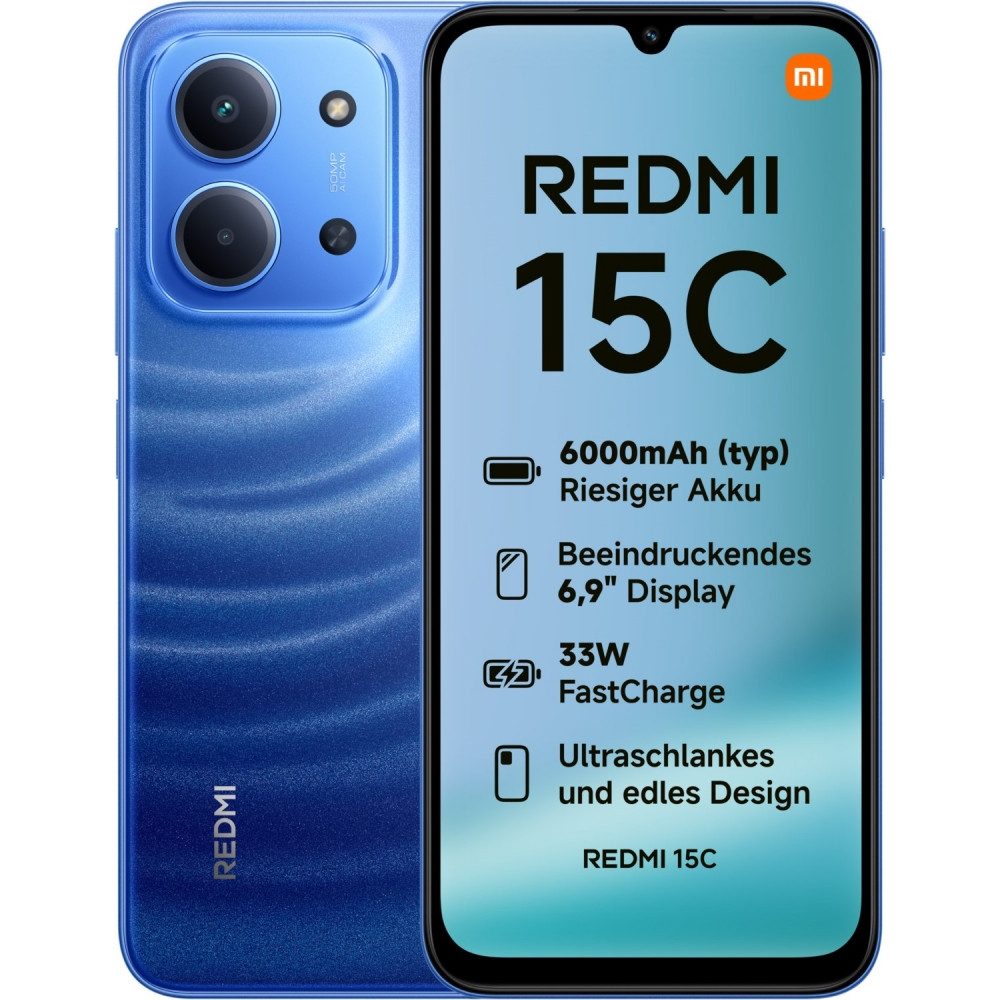 Xiaomi Redmi 15C 128 GB / 4 GB - Smartphone - moonlight blue Smartphone (6,9 Zoll, 128 GB Speicherplatz)