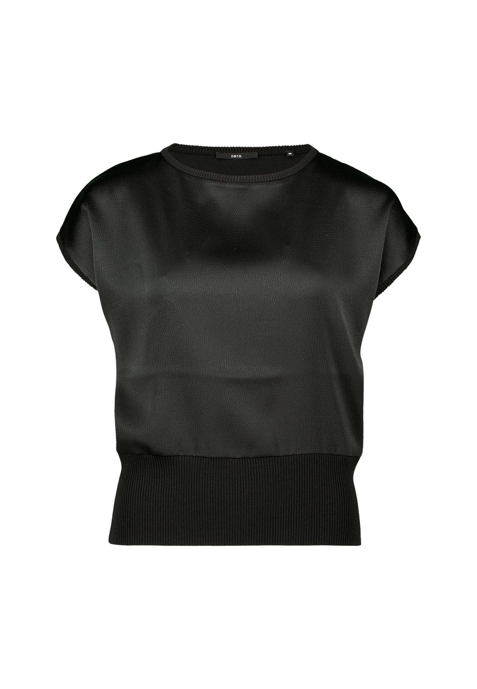 Zero Kurzarmshirt zero Pullover mit glänzender günstig online kaufen