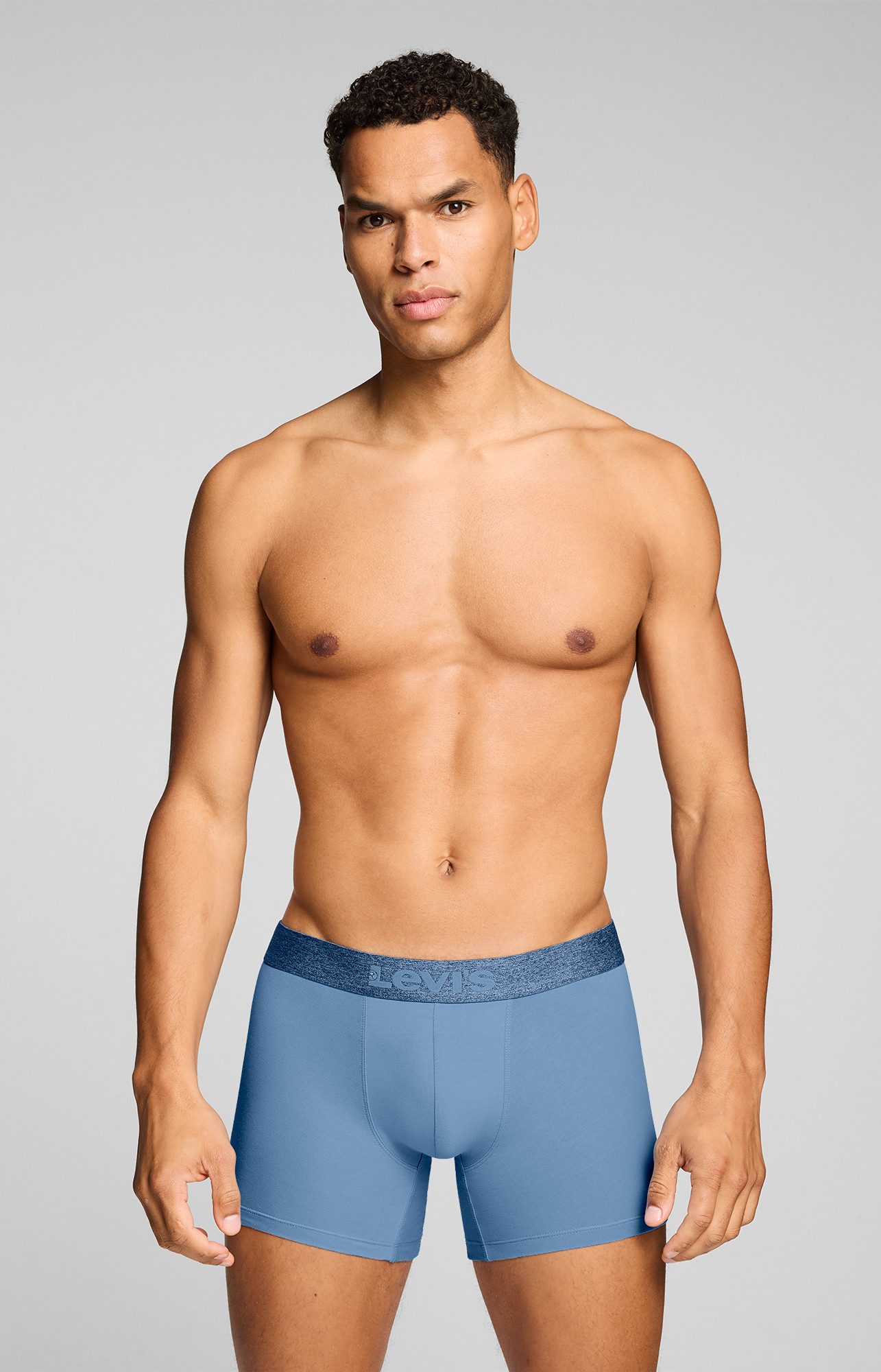 Levi's® Boxer LEVIS MEN MEL WB BOXER BRIEF (3er Pack) ohne Eingriff, tonaler Logobund, elastisch, Cotton-Mix