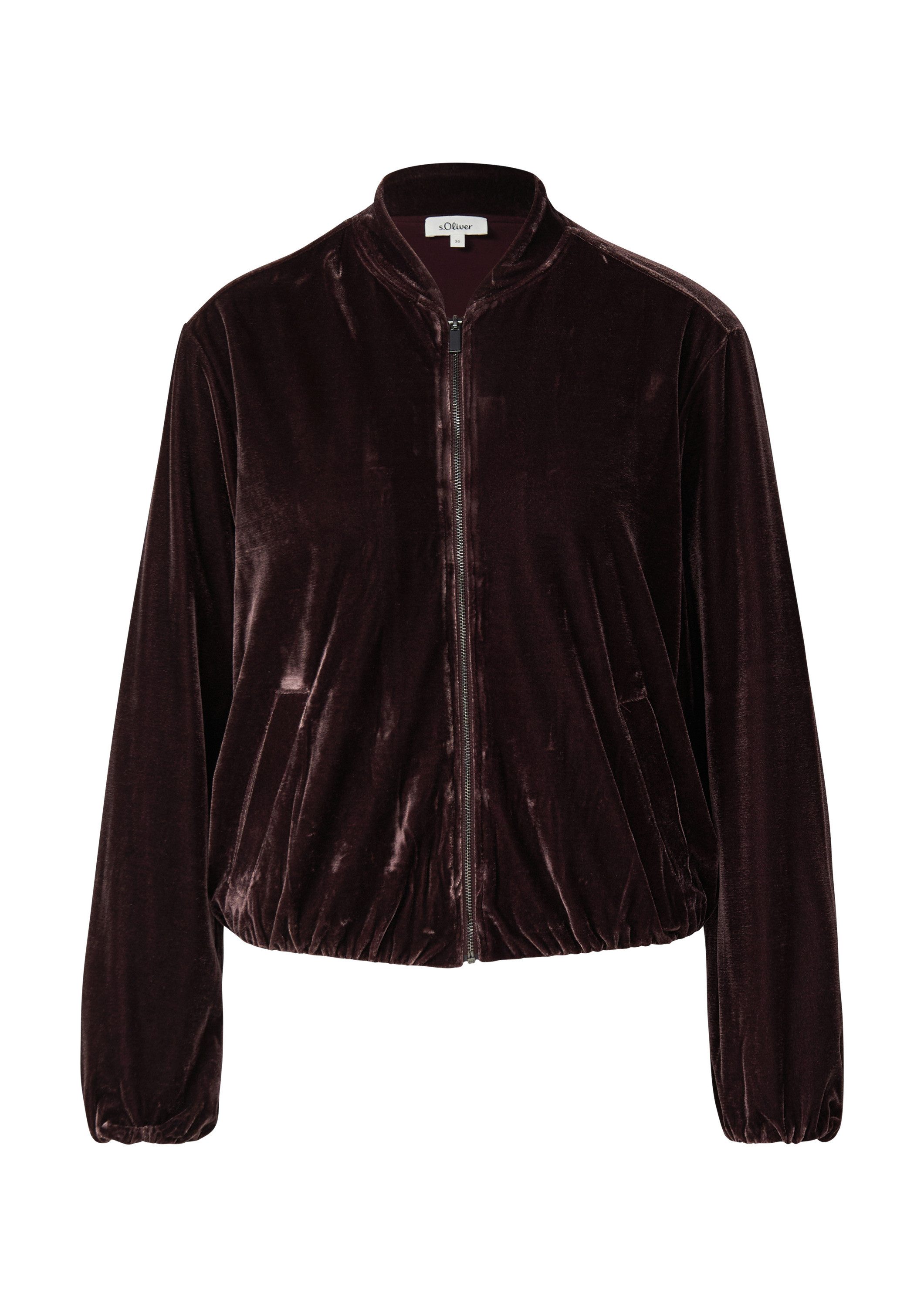 s.Oliver Funktionsjacke Indoor-Jacke Fließender Samtblouson günstig online kaufen