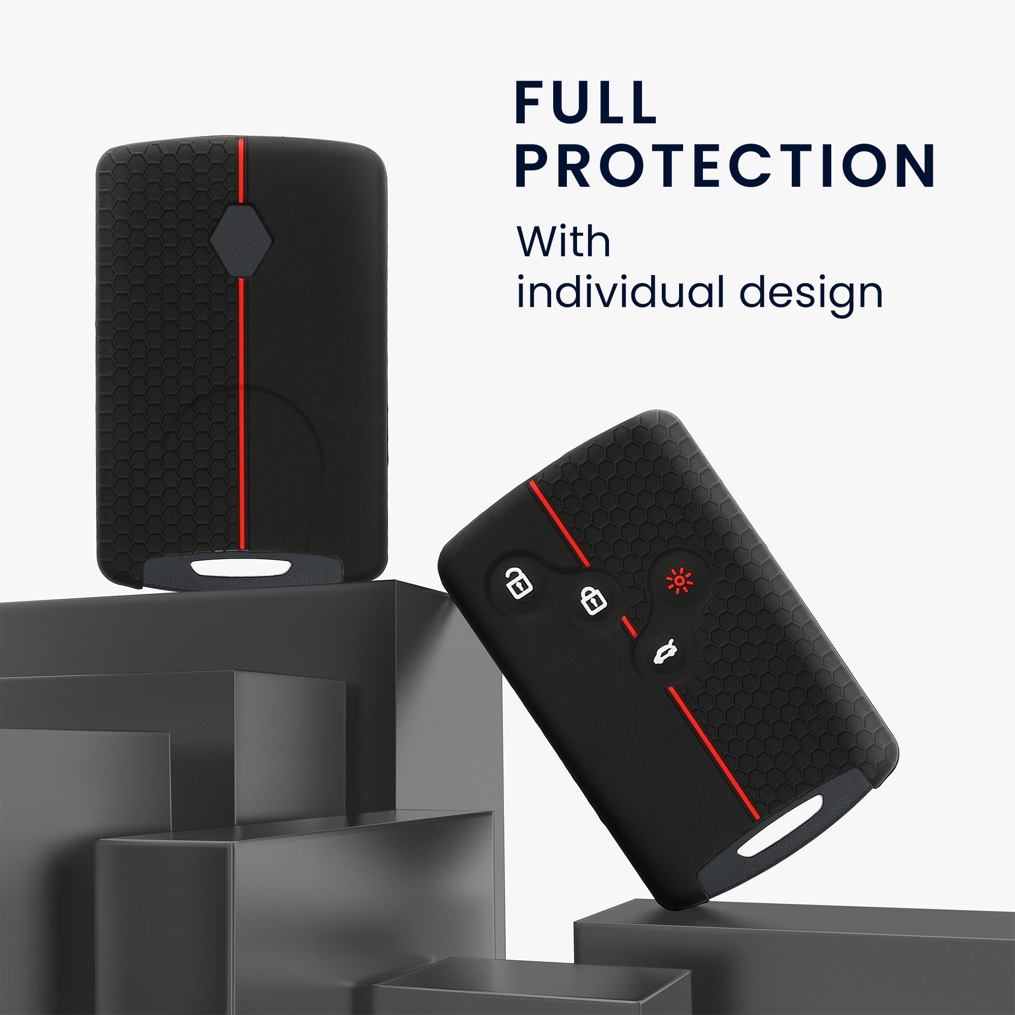 kwmobile Schlüsseltasche Autoschlüssel Silikon Hülle für Renault 4-Tasten A günstig online kaufen