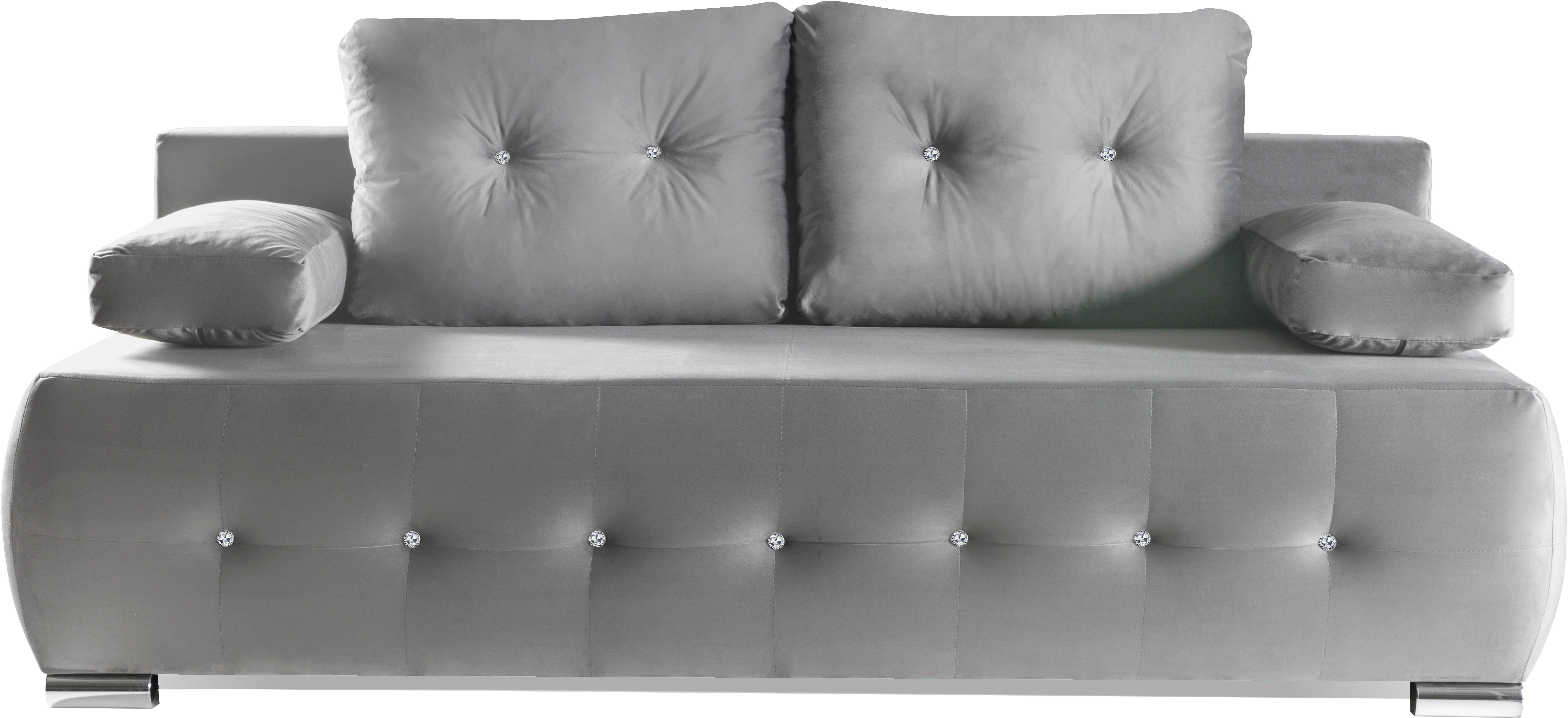 WERK2 Schlafsofa Monaco Design Bettsofa, pflegeleichter Samtoptik Bezug, Br günstig online kaufen