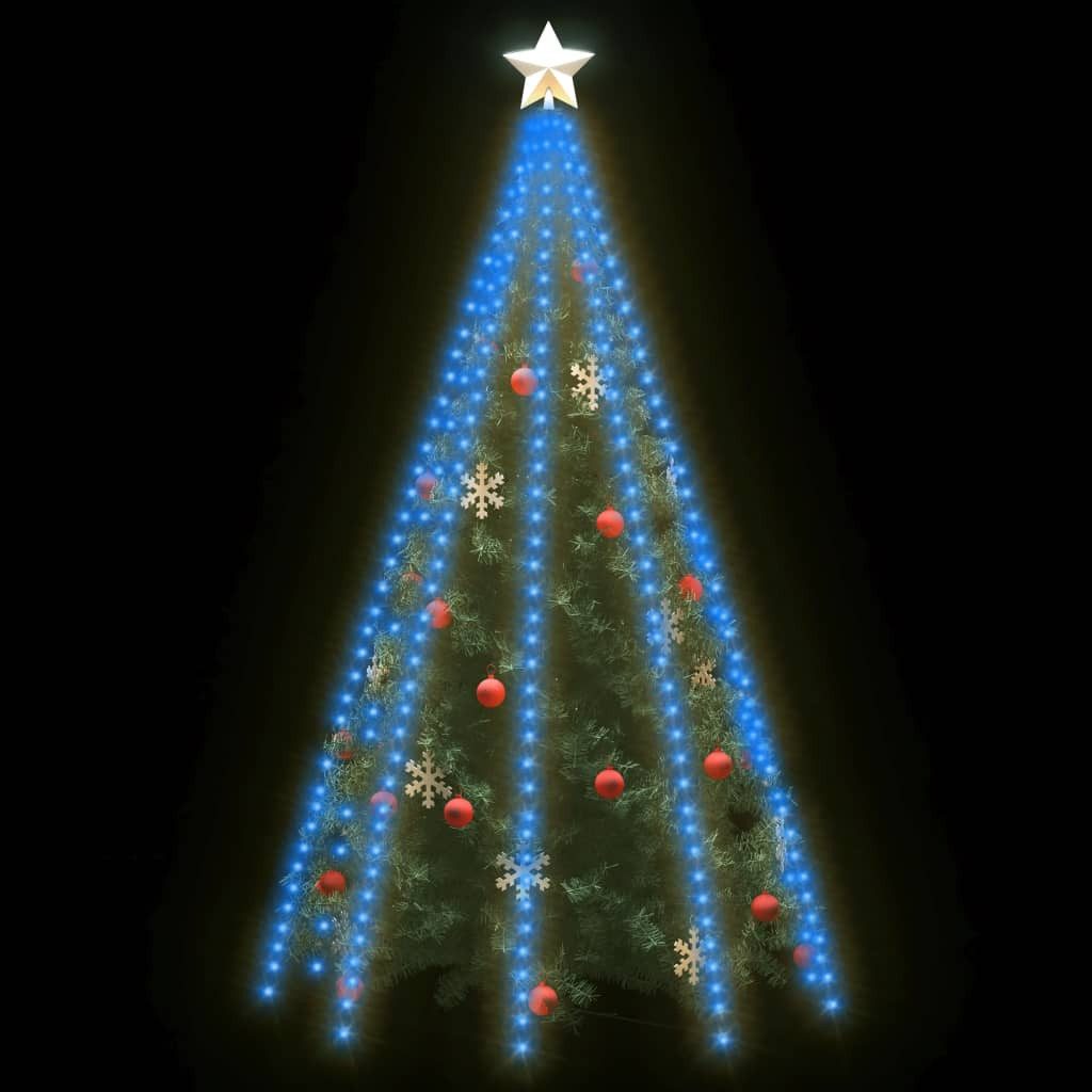 vidaXL Lichterschlauch Weihnachtsbaum-Lichternetz mit 400 LEDs Blau 400 cm