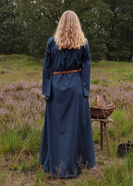 Battle Merchant Ritter-Kostüm Mittelalter-Kleid Blau mit Trompetenärmeln, Burglinde Größe M