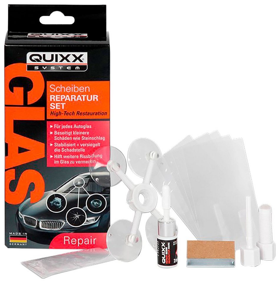 QUIXX Glas-Reparaturset, 7-St., für Scheiben, Quixx Windschutzscheiben Reparatur  Set