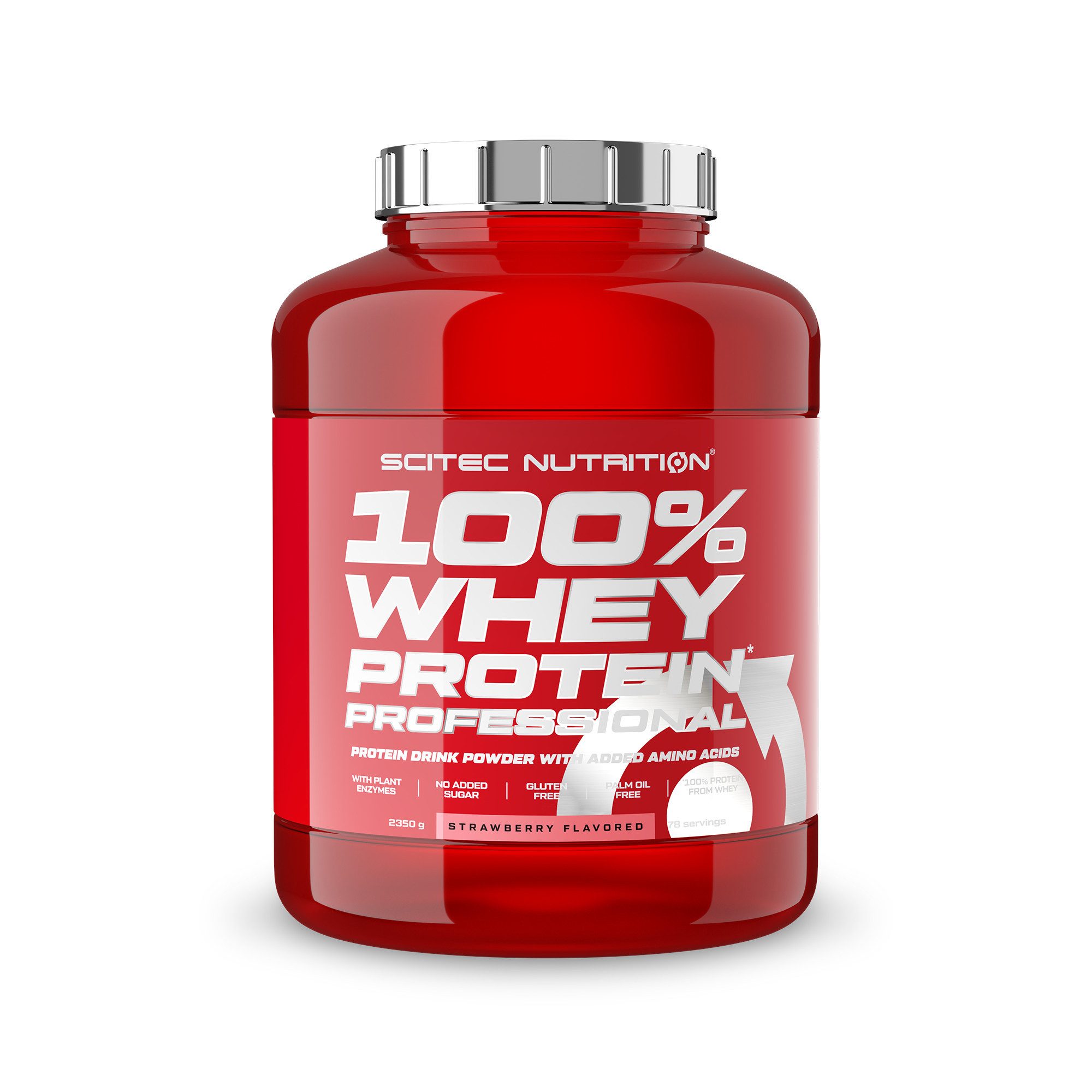 Scitec Nutrition Scitec 100 Whey Professional 2350g - Strawberry Pulver, 2.35 g, Pulver