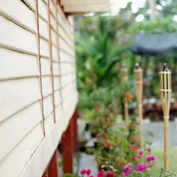 ALSCHU Gartenfackel Bambusfackel Öl für Garten Ölfackel