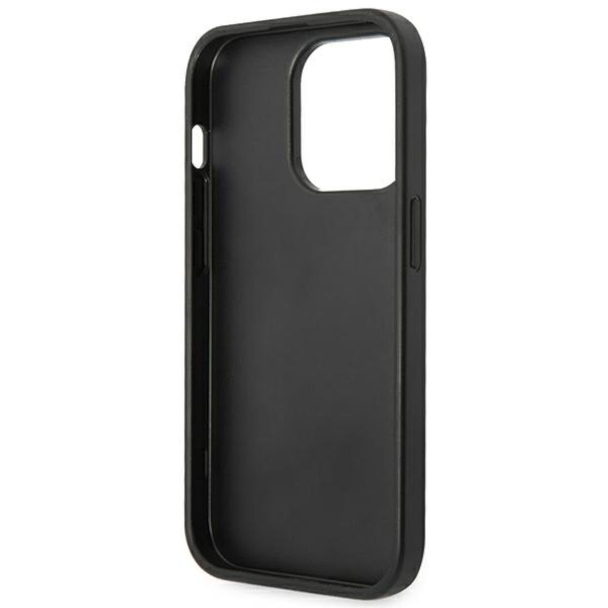 Guess Handyhülle Guess Saffiano Strap Collection Apple iPhone 14 Plus Hard Case Cover Schutzhülle Schwarz