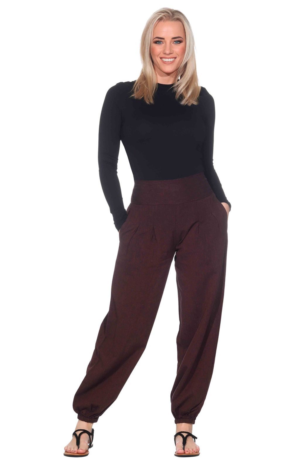 Yogahose KUNST UND MAGIE Yogahose Pumphose Pluderhose bunt Baumwolle lang
