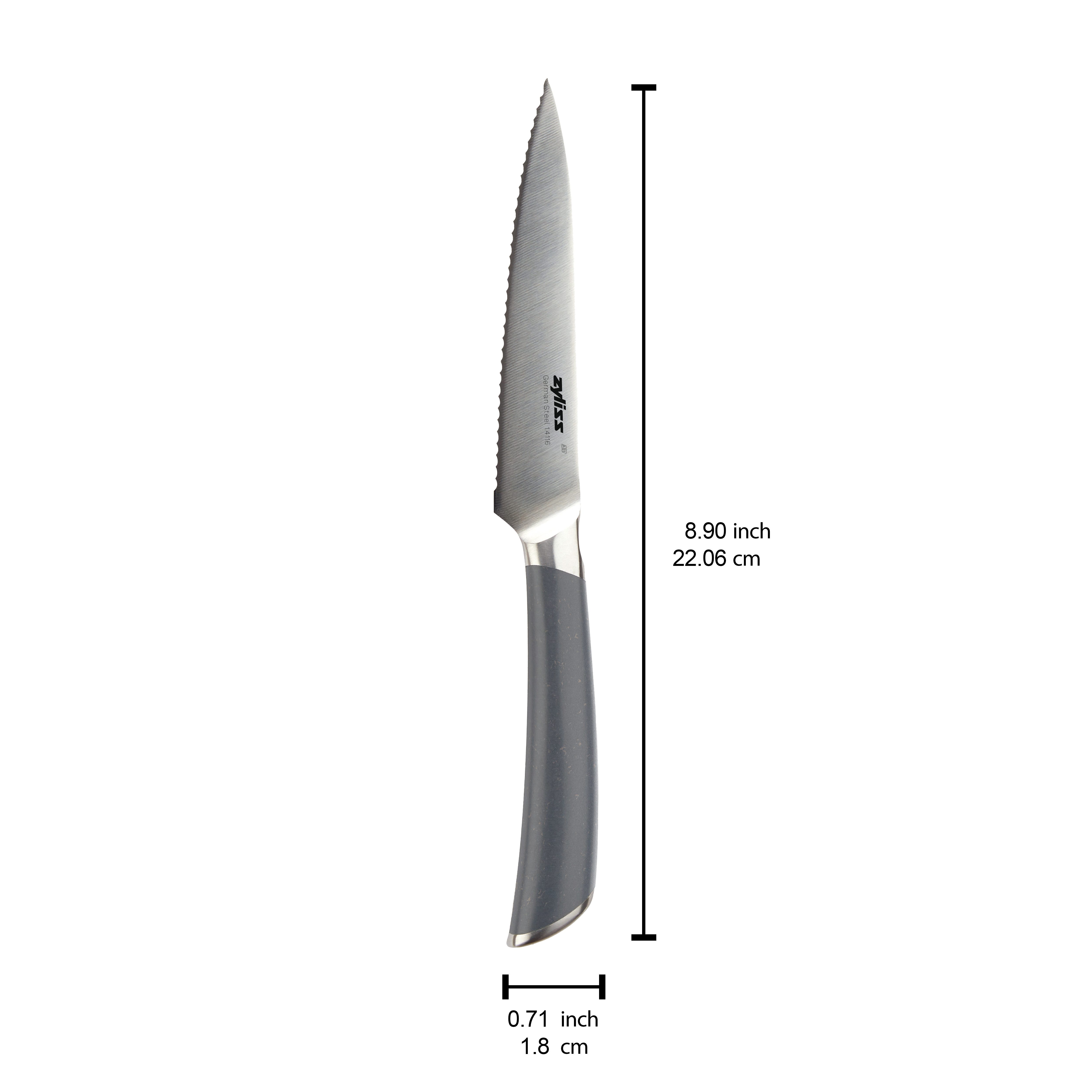 zyliss Gemüsemesser Rüstmesser mit Wellenschliff, 11,5, deutscher Edelstahl