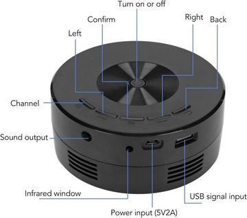 ASHATA LED-Heimkino Portabler Projektor (Mit eingebautem Lautsprecher und HD-Qualität)