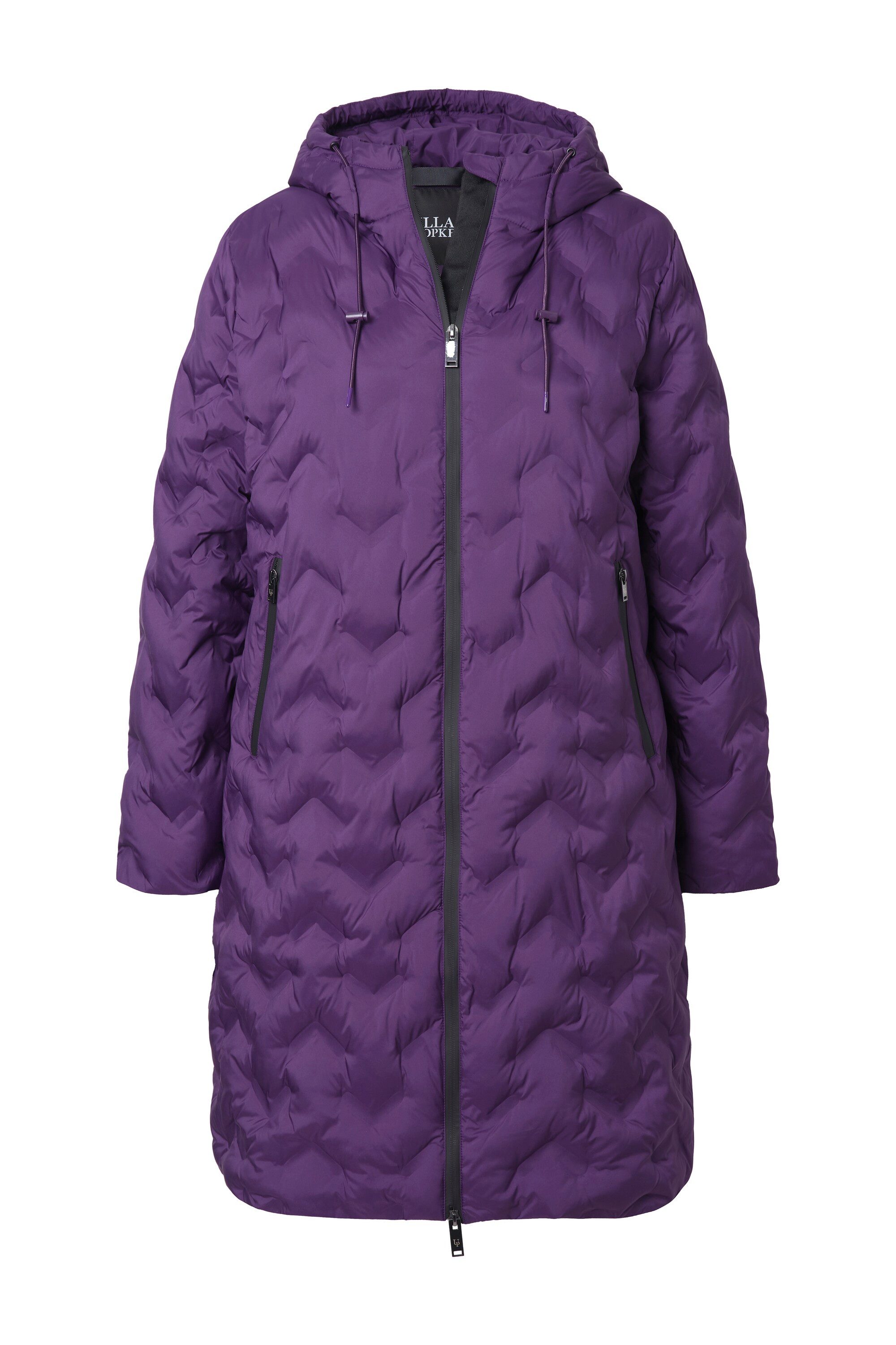 Ulla Popken Wintermantel HYPRAR Steppmantel wasserabweisend A-Linie Kapuze günstig online kaufen