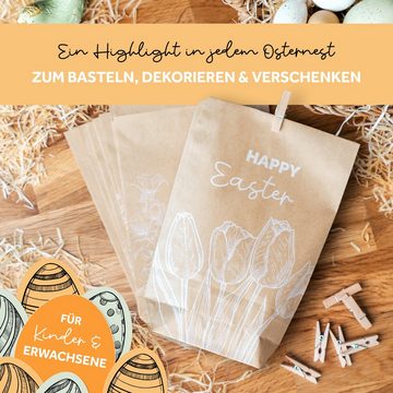 Amari Osternest AMARI ® Ostertüten Set (12 Stück inklusive Klammern) - Geschenktüten