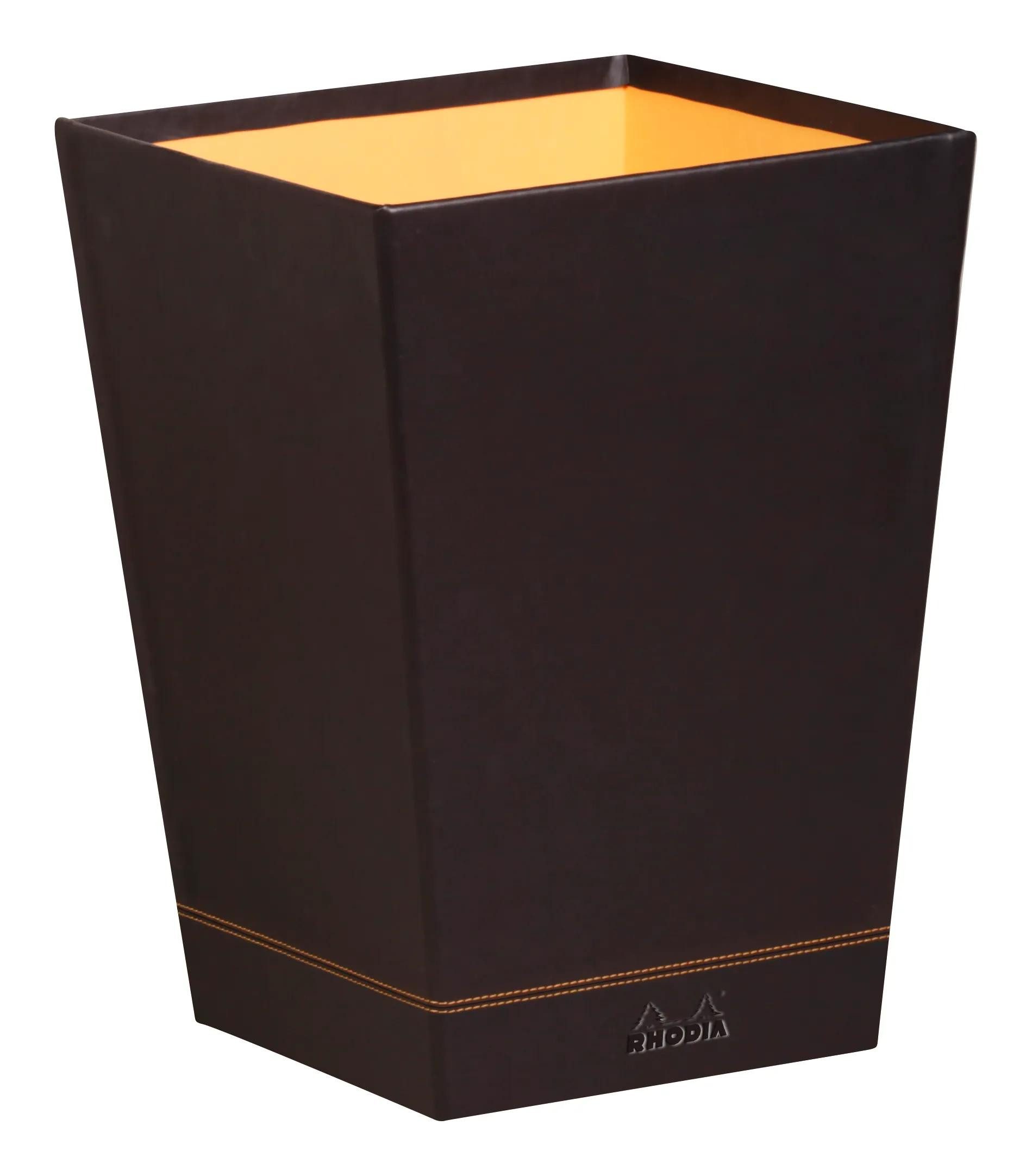 Rhodia Papierkorb Rhodiarama Papierkorb aus Kunstleder, 27x27x32cm - Schwarz 118826C, Papierkörbe