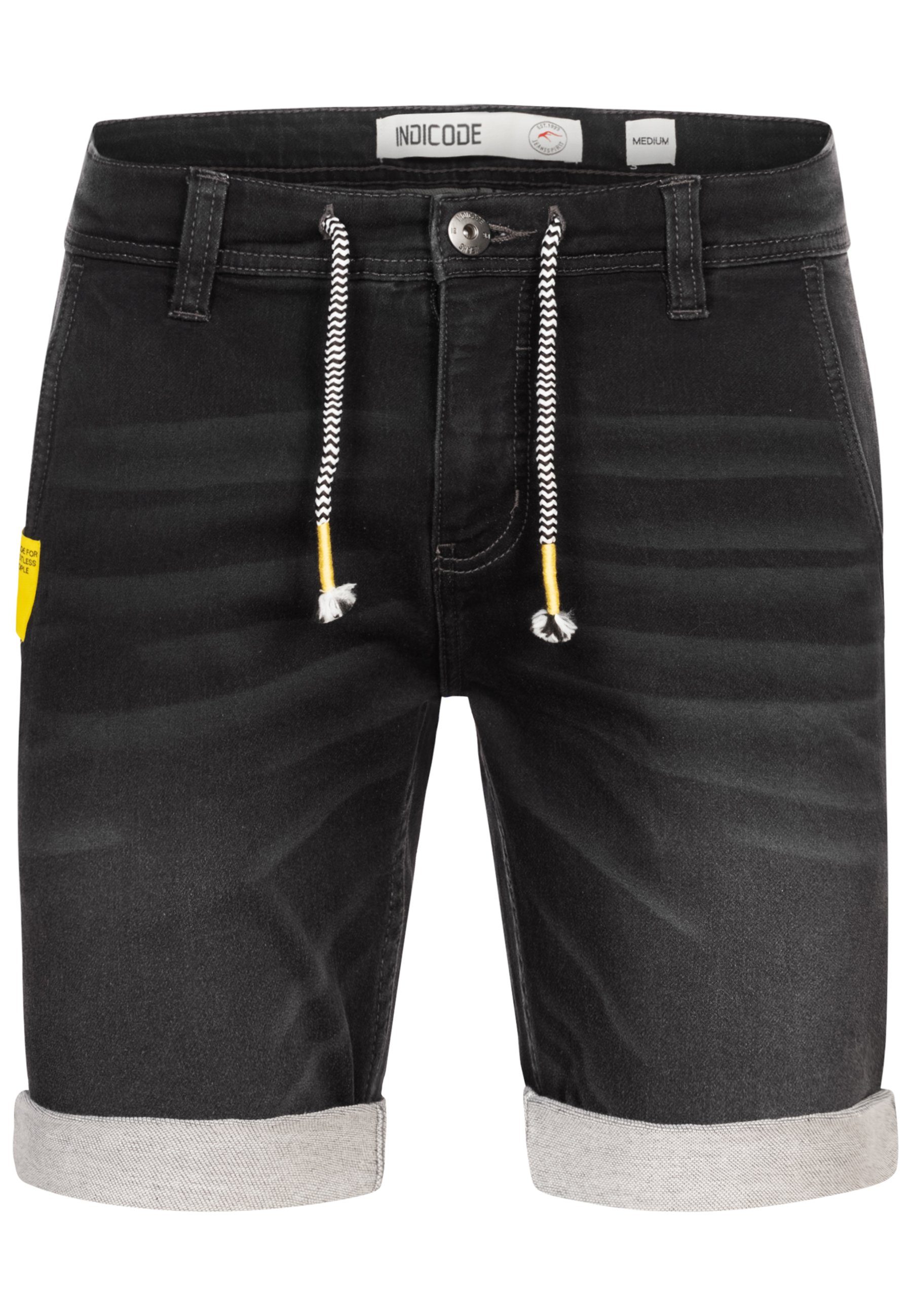 Indicode Jeansshorts Azibo elastischer Bund samt günstig online kaufen