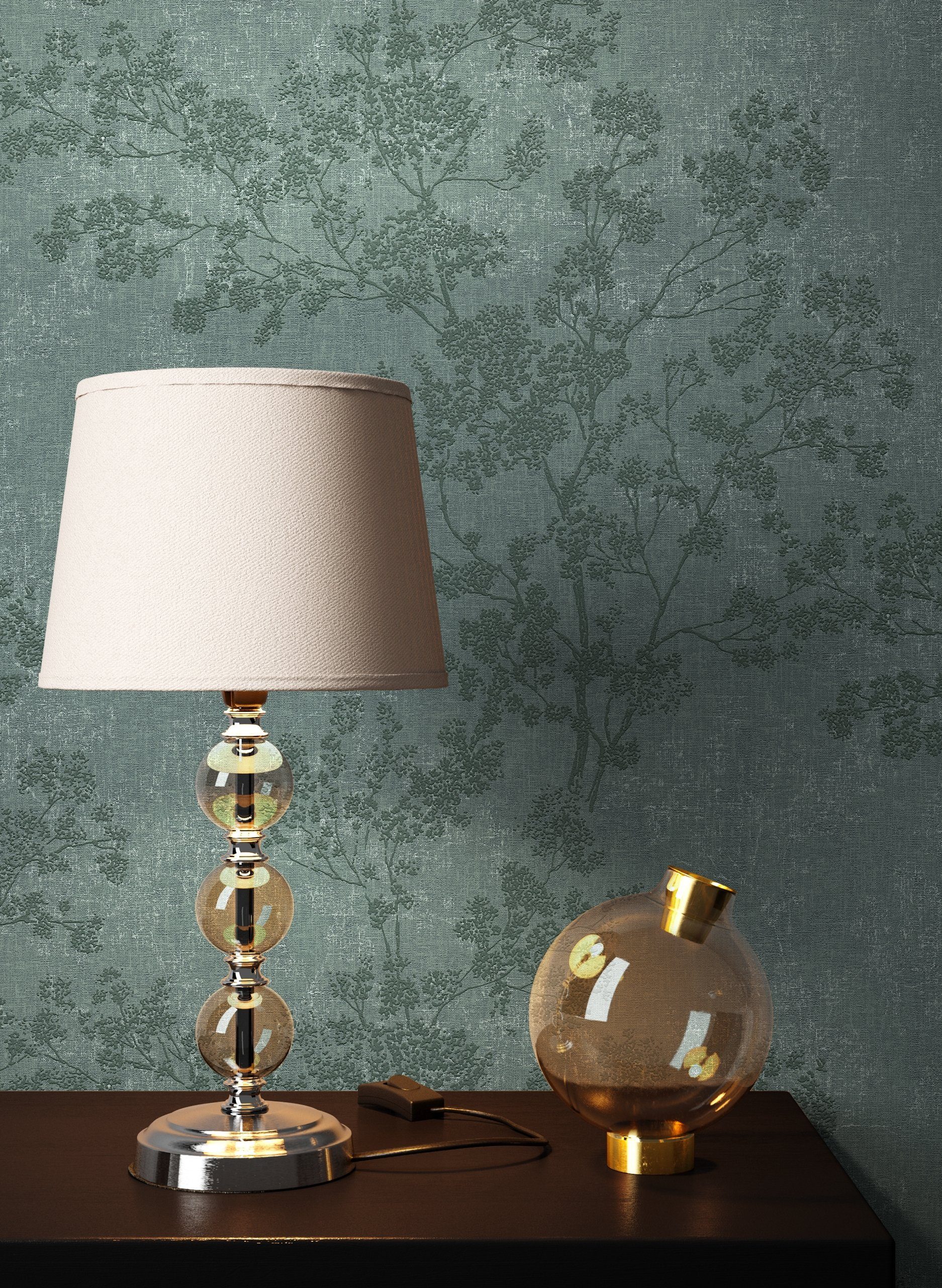 Newroom Vliestapete, Grün Tapete Blumen Floral günstig online kaufen
