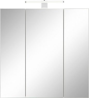 Schildmeyer Spiegelschrank »Lagona« Breite 70 cm, 3-türig, LED-Beleuchtung, Schalter-/Steckdosenbox, Glaseinlegeböden, Made in Germany
