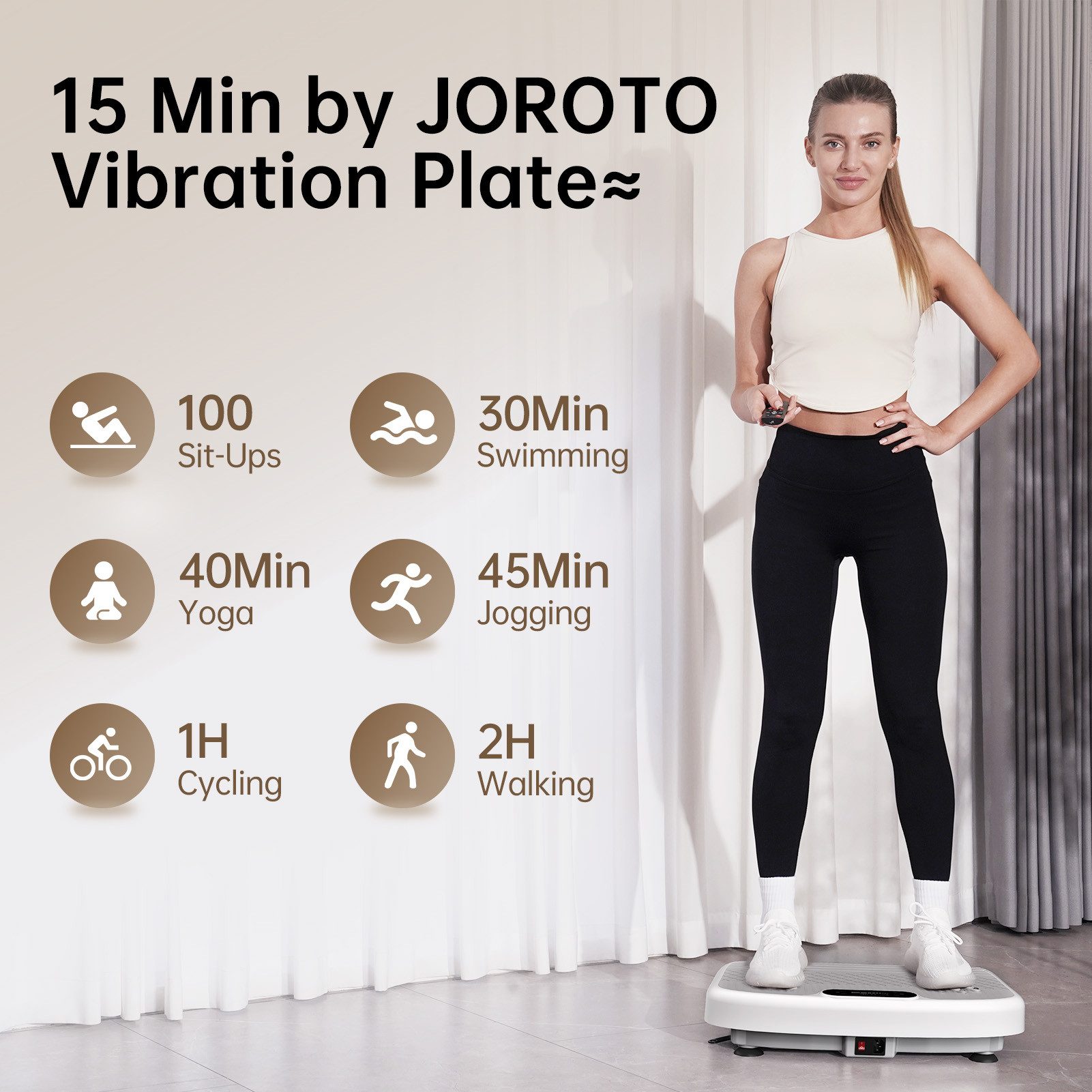 JOROTO Vibrationsplatte JOROTO leise und rutschfeste Vibrationsplatte für zu Hause – Bild 4 von 5