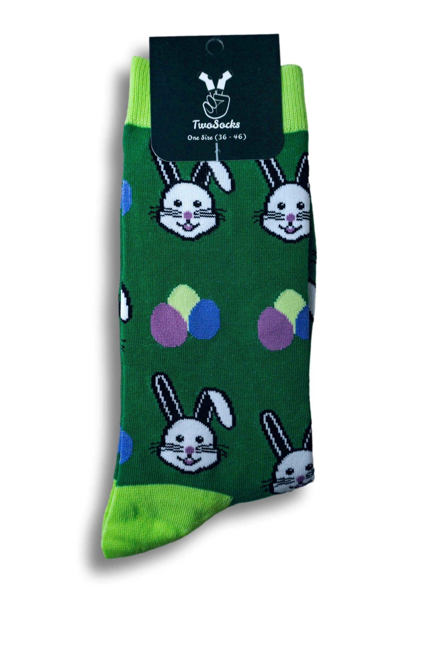 TwoSocks Freizeitsocken Osterhase Носки lustige Oster Носки Herren & Damen, Einheitsgröße