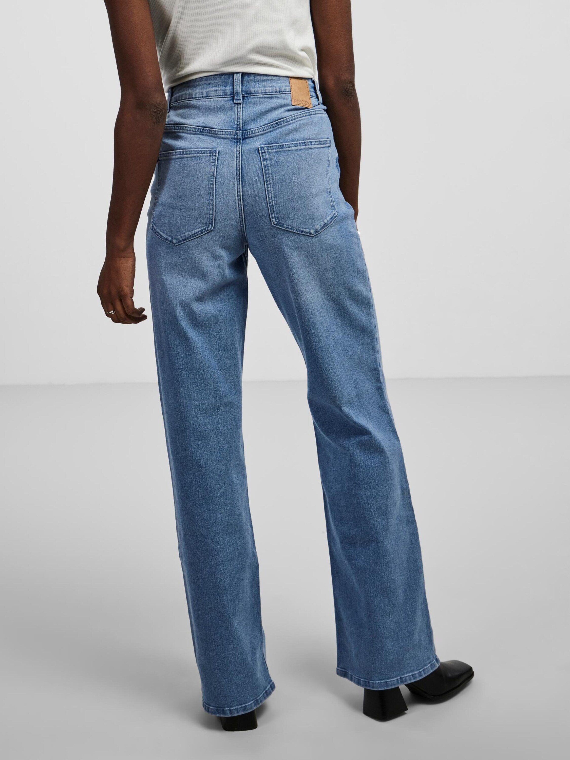 Jeans Details pieces PEGGY Weite Plain/ohne (1-tlg)