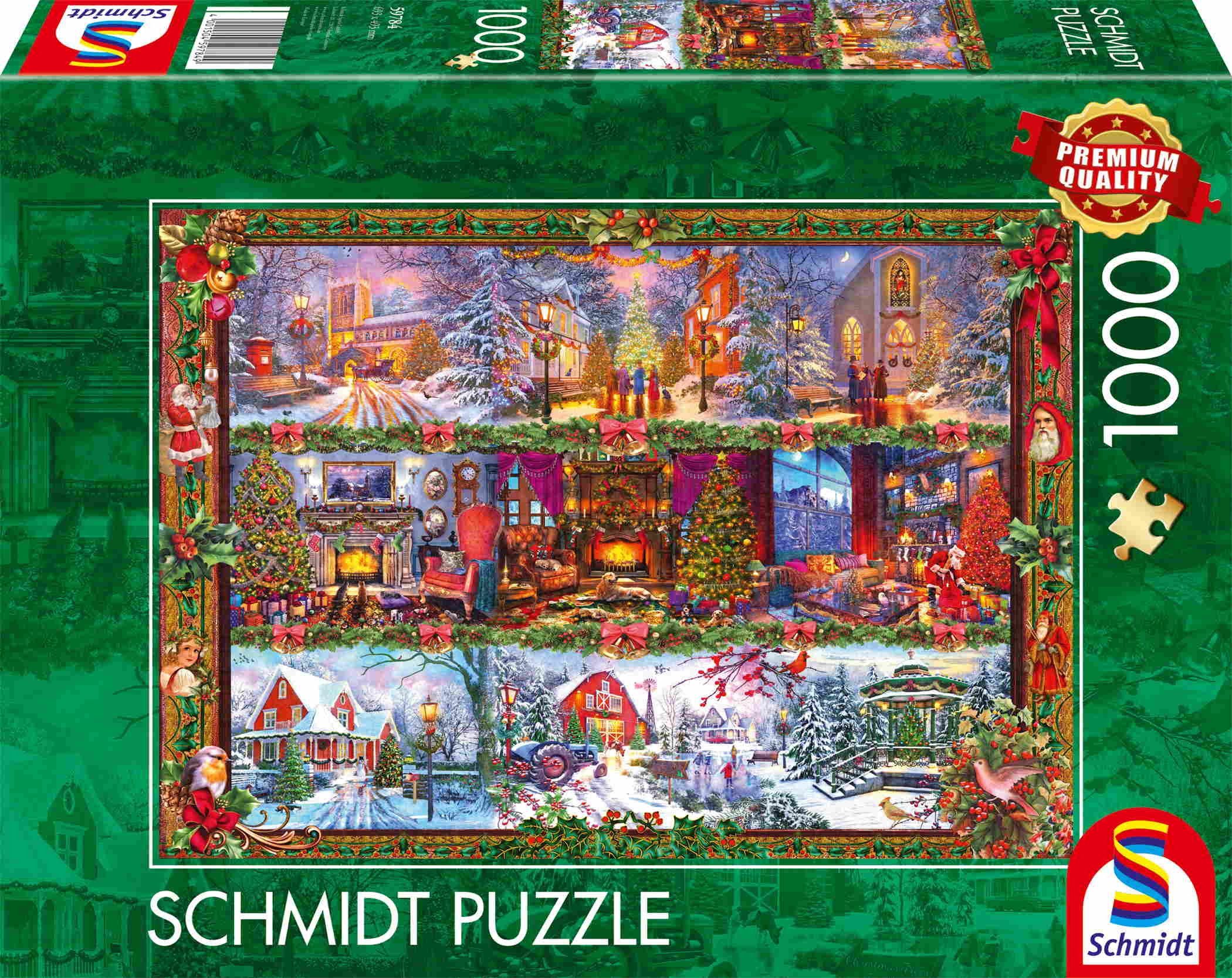 Schmidt Spiele Puzzle 1000 Teile Puzzle Fröhliche Weihnachtszeit 59784, 100 günstig online kaufen