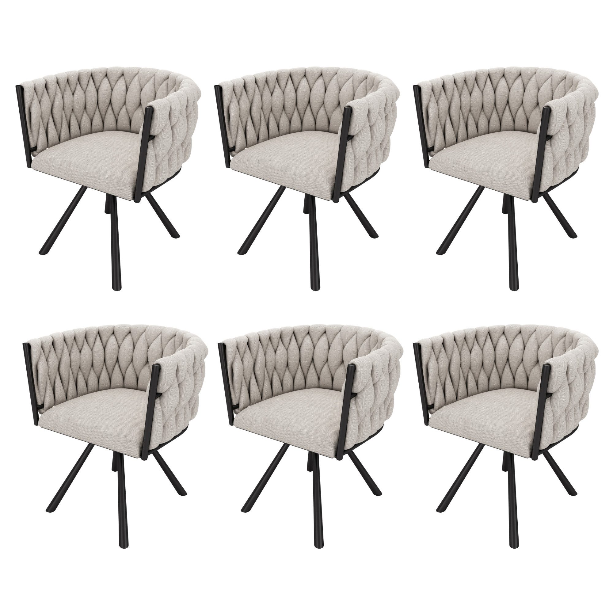 HAUSS SPOLE Esszimmerstuhl 6er set Drehstuhl günstig online kaufen