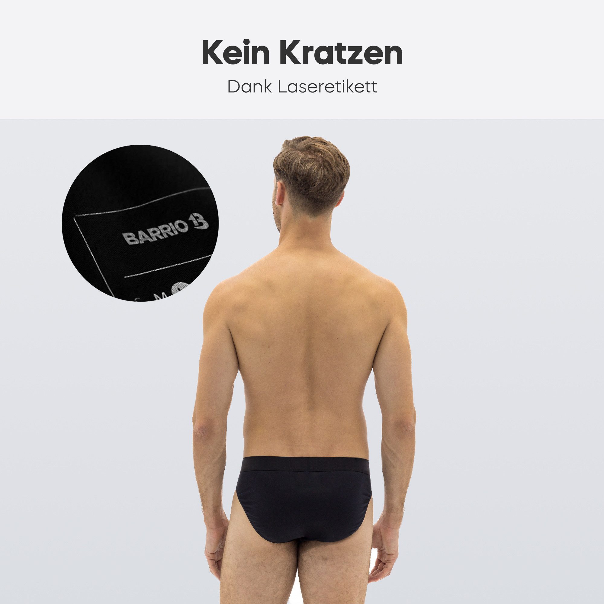 Barrio 13 Slip Herren Unterhosen aus Baumwolle (Packung, 5-St., 5er-Pack) Männer Unterwäsche mit elastischem Komfortbund – Bild 5 von 5